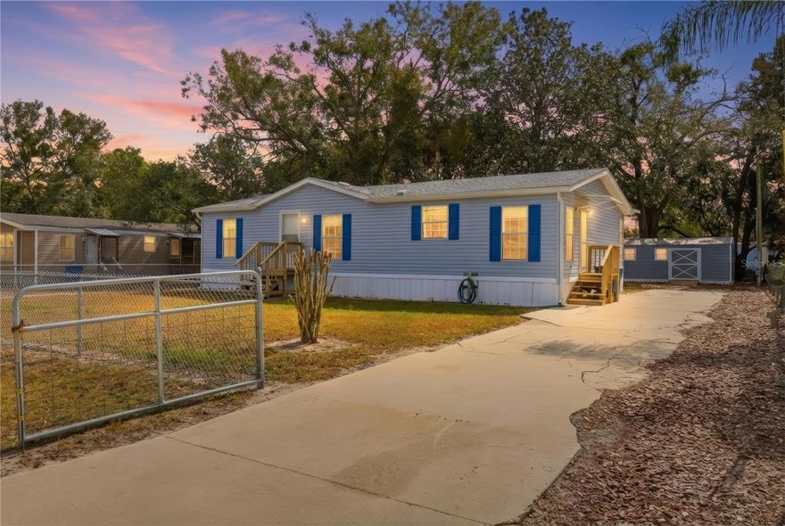 Under contract-accepting backup offers. MOVE-IN AND IMMACULATE best describe this 3 bedroom 2 bathroom manufactured home on its own lot in a quiet area off Hwy 11.  This cute home has so much to offer including a split bedroom plan, large great room and roomy kitchen with eat-in space and stainless appliances.  New roof 2023, new hot water heater approximately 3 years ago and 50 amp outlet for motor home or electric car.  Deck off the back of the home for entertaining.  10 x 20 shed for all your toys.