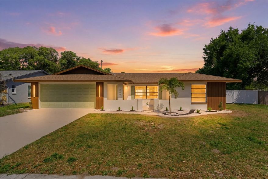 Welcome to 2309 Pin Oak Ln E, a fully and beautifully remodeled home in the heart of Clearwater offering modern luxury and timeless design.

This stunning property has been renovated from top to bottom with high-end finishes and meticulous attention to detail. Step inside to an open-concept layout filled with natural light, showcasing elegant flooring, designer fixtures, and a seamless flow perfect for both everyday living and entertaining.

The chef-inspired kitchen is a true centerpiece, featuring sleek cabinetry, premium countertops, and upgraded appliances that combine style and functionality. Every space in the home has been thoughtfully updated to reflect today’s luxury standards.

Retreat to spacious bedrooms designed for comfort, while the bathrooms offer a spa-like experience with upscale finishes and contemporary design.

Enjoy outdoor living in a private backyard setting, ideal for relaxing or hosting gatherings. Conveniently located near top-rated beaches, shopping, dining, and major highways, this home offers both luxury and location.

Move-in ready and truly turnkey—this is Clearwater living at its finest.