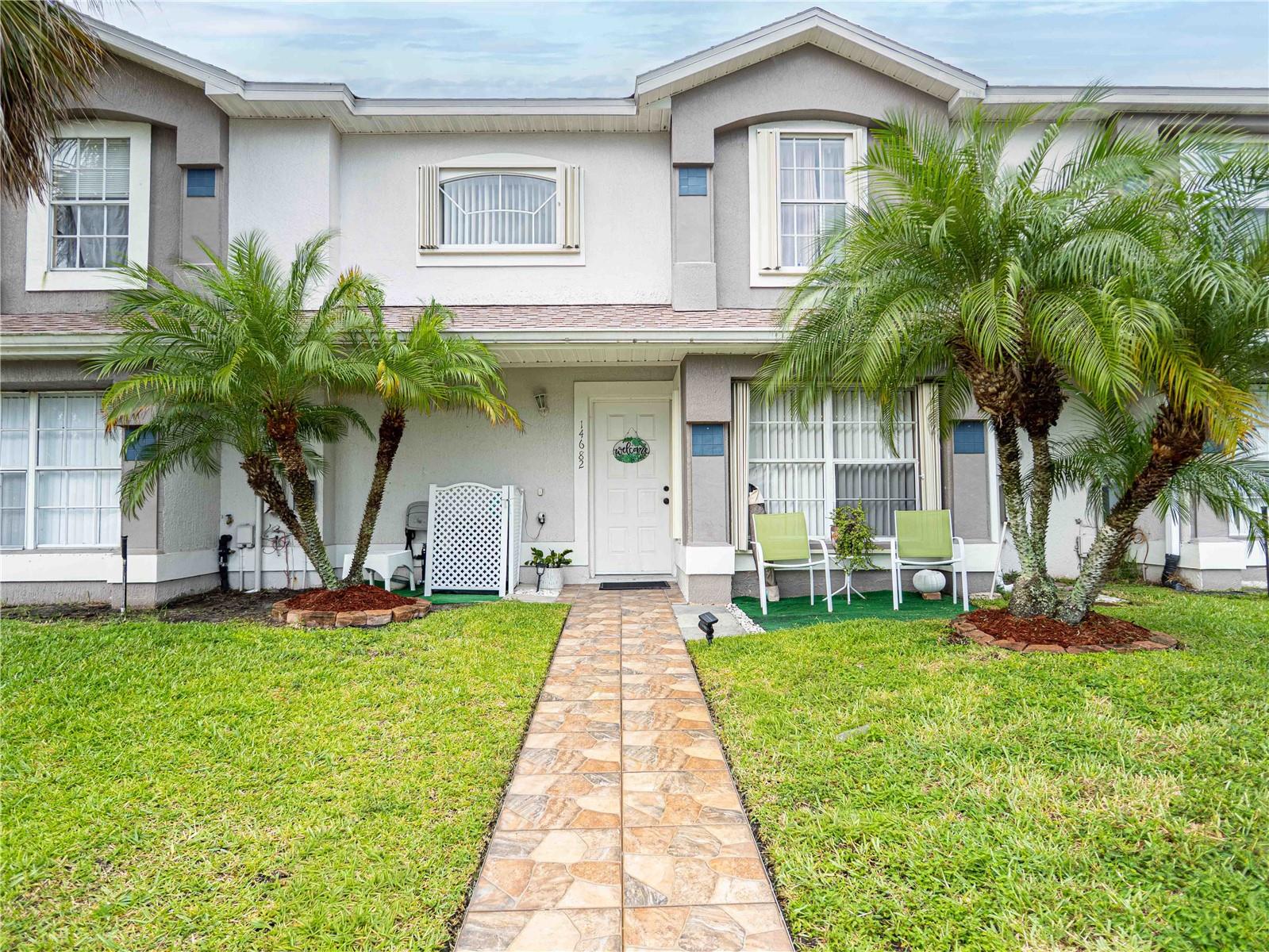 Welcome to your perfect retreat! This charming 3-bedroom, 2-bathroom townhouse offers comfort and convenience with a functional two-story layout. Enjoy serene mornings or relaxing evenings on the rear patio overlooking a peaceful pond. As part of a welcoming community, you'll also have access to a sparkling pool-perfect for cooling off or enjoying Florida sunshine. Conveniently located just minutes from major theme park attractions, popular restaurants, and vibrant shopping centers; this home is ideal as a primary residence, vacation home, or investment property. Don't miss the opportunity to make this well-located gem yours!
