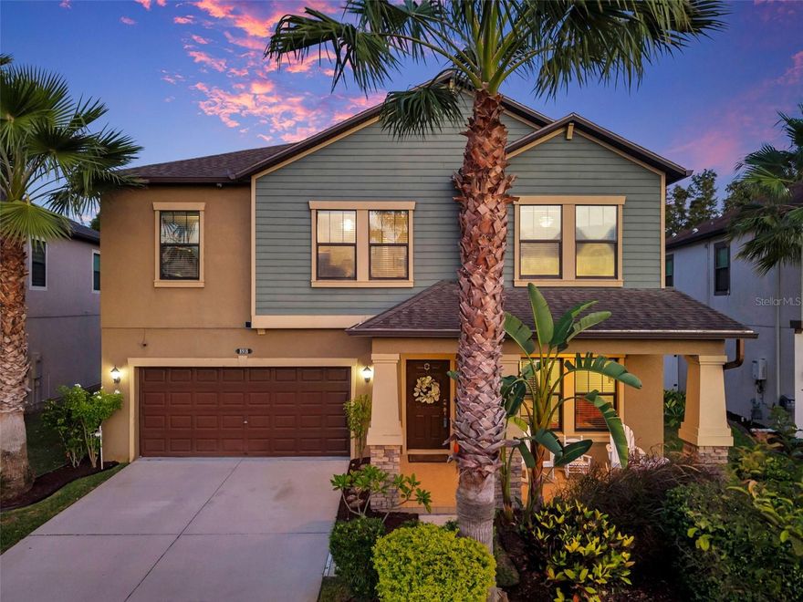 Welcome to this beautifully designed Lennar South Carolina model, offering 4 spacious bedrooms, 2.5 baths, a versatile loft, and an incredible backyard oasis—located in the heart of the highly sought-after Connerton community.
Just steps from the clubhouse, tennis courts, resort-style pool, fitness center, and walking trails, this home provides the perfect balance of comfort, privacy, and access to top-tier amenities.
The home features all bedrooms upstairs, along with a generous loft and upgraded LVP flooring throughout the second floor and staircase, including white risers and LVP treads. The owner’s suite includes a dual vanity bath, a large walk-in closet, and direct access to the upstairs laundry room. The largest secondary bedroom, located at the end of the hallway, has a large walk-in closet—ideal for guests or a teen suite.
The open-concept main level includes a bright kitchen, family room, and dining nook overlooking the backyard, plus a separate front living room. The main floor also offers a convenient half bath (pool bath) and a drop zone with shelving, located right next to the garage door—perfect for backpacks and organizing daily essentials.
Outdoor living is a true highlight of this property. Enjoy the peaceful conservation and pond view from your private, fenced backyard. The rear fence is designed in a picket style to preserve the view, while the sides of the yard are bordered with privacy fencing. The backyard features a saltwater in-ground pool (16x32 kidney-shaped) with a spill-over hot tub, surrounded by Shellock pavers that stay cool to the touch even in the hottest sun. The Pentair app-controlled pool system allows you to manage your pool with ease from anywhere. Additionally, the lush backyard includes fruit trees, including lime, Meyer lemon, and tangerine trees.
The west-facing front porch provides the perfect spot to unwind in Adirondack chairs while watching the sunset. Across the street, you'll find a peaceful green space, adding to the tranquil ambiance of the home. At the rear of the home, you'll find a 10x15 covered patio, accessible through sliders from the dining nook—ideal for outdoor gatherings or just relaxing.
Additional features of this home include a 2-car garage with built-in wood shelving, a natural gas community with a tankless water heater, a full-house water filtration and salt system, and a 3-stage reverse osmosis system at the kitchen sink. An ADT alarm system provides peace of mind.
This home combines functional living space, beautiful finishes, and a backyard made for year-round enjoyment—all in a community known for its vibrant lifestyle and top-rated amenities. Don’t miss your chance to make this home yours!