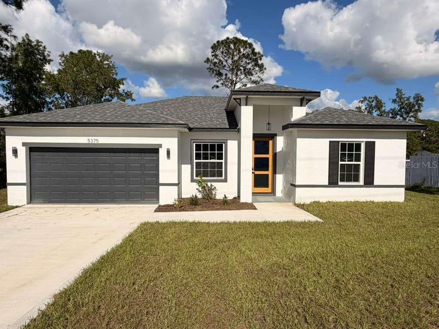 Welcome to your new home in Marion Oaks! This brand-new 2024-built 4 bedroom / 2 bathroom home offers 1,630 sqft of living space on a nearly 0.29-acre lot, and no rear neighbors. The interior is finished with high ceilings, quartz countertops & backsplash, stainless steel appliances, and no carpets anywhere. Open floor plan floods with natural light. The backyard faces a dry retention pond with tranquil views. Two-car garage, split-bedroom layout, and plenty of storage. Located in a growing area of SW Ocala with easy access to roads and amenities. 
Resident Benefit Package – just $50/month (required). Enjoy peace of mind and real savings with this all-inclusive package featuring top-tier renters insurance (meeting lease requirements with no separate policy needed), a $1 million identity protection plan that helps cover major bills like rent, utilities, or car payments in case of identity theft, and credit-building benefits through monthly reporting of on-time rent to all three bureaus. Residents also enjoy a flexible payment portal with options like debit, credit, ACH, or printable pay slips usable at Walmart, 7-Eleven, and more—with Autopay features available. Additional perks include a 24/7 maintenance hotline with vetted vendors, monthly delivery of high-quality A/C filters (valued at $22–$25) to reduce energy costs and protect HVAC systems, and exclusive resident rewards and move-in concierge services offering up to $450/year in discounts, plus optional pest control and homebuyer assistance when you're ready.