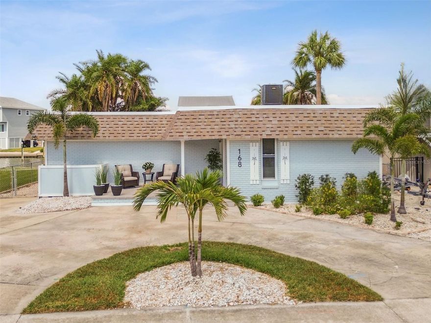 Best deal on the beach!!  Incredible opportunity to reimagine and design your dream waterfront retreat in a prime coastal location!
This all-block, three bedroom, two and a half bath home is situated directly on the Intracoastal Waterway, just minutes from the Gulf of Mexico. You'll enjoy stunning water views from almost every room, and hurricane-rated windows and sliders provide both peace of mind and abundant natural light. The HVAC system was also updated in 2022. New dock in 2023 with 10,000 lb lift. The circular driveway offers ample parking, and the family-style patio is perfect for relaxing and watching manatees glide by. Plus, you're just two blocks from the beach! This property has been professionally remediated after storm damage from Hurricanes Helene and Milton and has been officially deemed NOT substantially damaged, making it fully repairable. Located in the desirable Redington Beach community, you're just steps from deeded beach access and Friendship Park—perfect for enjoying the best of beach and bay life. Don't miss out on this fantastic opportunity to own a piece of the Florida lifestyle.