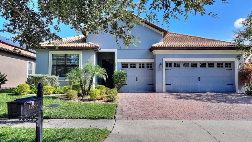 *** LIVE LIKE A CHAMPION!***STATE-OF-THE-ART POOL HOME***FULL GOLF AND TENNIS MEMBERSHIP INCLUDED IN HOA!***
Welcome to 1389 Dolphin Head Street — a stunning Kennedy floor plan perfectly situated in Phase One of the highly sought-after ChampionsGate Country Club, just a short walk to The Plaza. This meticulously maintained 4-bedroom, 3-bath, 3-car garage home showcases true pride of ownership and over 2,200 square feet of elegant living space. The open layout features natural walnut hardwood flooring in all bedrooms, brand-new porcelain tile flooring (2022), and a beautifully upgraded kitchen with stainless steel appliances, deep single sink, and a custom dining-to-office flex conversion with barn-style doors and designer lighting. Step outside to your private tropical paradise, a saltwater heated pool and spa (2019) with waterfalls, bubblers, multicolor LED lighting, remote-controlled propane tiki torches, and an artisan-crafted granite “floating” table with seating bench. The cedar pergola, artisan waterfall, and lush surroundings create the perfect resort-style setting for relaxing or entertaining. This smart home includes HomeKit-enabled lighting, Ring doorbell, Ecobee thermostat, hardwired IP security cameras, a new Daikin AC unit (2025), and a Kamado Joe smoker that stays with the property. Located in the prestigious gated golf community of ChampionsGate Country Club, residents enjoy a lifestyle that’s second to none. Your FULL GOLF MEMBERSHIP IS INCLUDED with the HOA, providing unlimited access to the 18-hole championship golf course with no greens fees. Golf carts are street-legal throughout the community, giving you easy access to all three world-class clubs — The Plaza (residents-only clubhouse with pools, bar, restaurant, fitness center, pickleball, and $75 monthly food credit), The Oasis Club (lazy river, tiki bar, cabanas, fitness center, theater, and more), and The Retreat Club (expanded waterpark and slides). The HOA covers full golf membership, access to all clubs, lawn care, gated security, cable, internet, phone, and even CDD and trash — all included in your property taxes. This exceptional Phase One home offers luxury, technology, and a resort lifestyle in one of Central Florida’s most desirable golf communities. This is more than a home, it’s a statement. LIVE LIKE A CHAMPION!