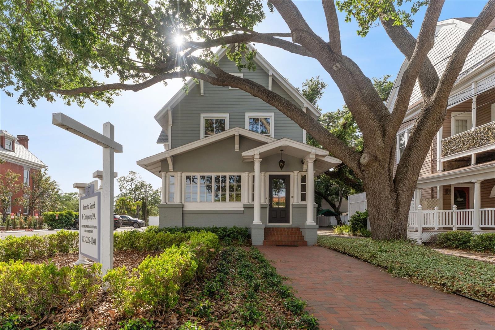 Under contract-accepting backup offers. Welcome to an exceptional opportunity in the heart of South Tampa! Originally built in 1900, this iconic Hyde Park property has been completely renovated to meet modern standards while preserving its timeless character and charm. Perfectly positioned one block to Bayshore Blvd, a half mile to vibrant Downtown Tampa, and 1 mile to Hyde Park Village, this location offers unmatched convenience and prestige.
The RO-1 zoning allows the property to have flexible residential/office uses. Currently utilized as a professional office space, the property features a flexible layout that could be used as a combined live-work arrangement, high end coworking space, or with reconfiguration transformed into a stunning single-family residence. If you're a CEO looking to relocate your firm or headquarters, this is a rare chance to secure a one-of-a-kind property that reflects the prestige and success of your business.
With high ceilings, beautiful hardwood floors, and expansive windows that flood the interior with natural light, every detail has been thoughtfully updated to blend historic elegance with modern functionality.
The building offers ample parking, lush landscaping, and an inviting front porch that adds to its classic curb appeal. Whether you're seeking a distinctive office environment, a luxurious home, or a live-work opportunity, this one-of-a-kind property provides endless potential in one of Tampa’s most sought-after neighborhoods.
High and dry with NO Flood Insurance required! Don’t miss the chance to own a piece of history, steps away from top dining, shopping, parks, and all the excitement South Tampa has to offer!
