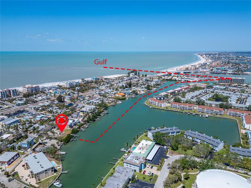 Welcome to a rare waterfront opportunity on beautiful Treasure Island! These 3 lots are perfect to build your dream home with an oversized 123' x 110' lot that offers endless potential—build your dream home, develop two luxury single-family homes, three side-by-side townhomes, or up to five stacked condos. Zoned for residential development and just two blocks from the sugar-white sands of Treasure Island Beach, this location is a true boater's and beach lover's paradise. The property includes a shared/private dock on a saltwater canal with three deep-water boat slips, providing direct access to Boca Ciega Bay and under 5 minutes to the open Gulf of Mexico via John's Pass. Enjoy a peaceful setting tucked just off Gulf Blvd, with easy access to shopping, dining, sports venues, downtown, and two international airports. Whether you're a buyer ready to build or a developer looking for a prime waterfront investment—this is the one.