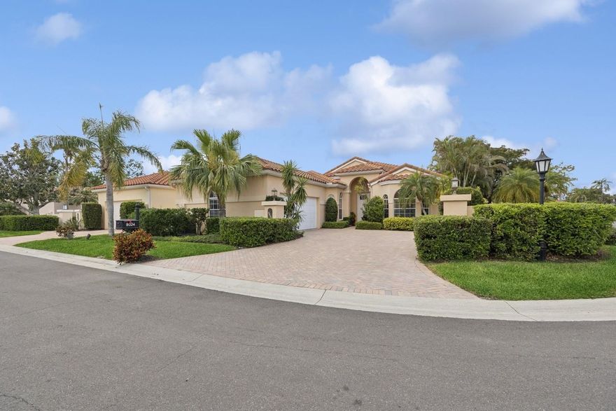 Welcome to Villa Fiore! This residence nestled in the upscale golf club community of TPC Prestancia offers a vibrant lifestyle in a peaceful and intimate environment. Discover the perfect blend of classic charm and modern comfort in this custom built one-story single home presenting over 2700 square feet of living space. Designed with elegant architectural details and soaring ceilings, this home offers a warm and inviting ambiance with a layout that flows effortlessly for both everyday living and entertaining. The kitchen with granite countertops and stainless appliances (new dishwasher and microwave) opens towards the family room. With the spacious living room featuring a wet bar and the dining room, you can easily entertain family and guests. The spacious owner’s suite opens toward the lanai and offers ample walk-in closets and plantation shutters. Each of the two guest bedrooms is ensuite, with renovated bathrooms and new flooring and provides ultimate comfort and privacy. The description would not be complete without talking about the expansive lanai showcasing the sparkling heated pool, creating a perfect outdoor retreat in this backyard surrounded by walls on two sides. With a pool bathroom, lawn behind the lanai, and shade at your convenience with the automated awning, you will be pleasantly surprised by this outdoor living space! Laundry and a two-car garage complete this property. The home is extremely well maintained with a tile roof of 2013, an air conditioning unit of 2018 and a newer pool heater. The property was entirely repiped in 2005. With this Mediterranean-inspired home you get the chance to live in a “free maintenance” small community. Bring your imagination to personalize this home to your taste. Offered turnkey, this home is centrally located near Siesta Beach, downtown Sarasota, fine dining and Arts scenes, Sarasota Airport, Sarasota Memorial Hospital. Legacy Trail, Fitness, tennis club and pickleball facilities are minutes away. Bike, jog, walk in this Audubon sanctuary or enjoy two 18-hole golf courses at TPC Golf Club (several memberships are available and optional) and make new friends in this vibrant community. Make your appointment for a private showing! 3D Tour and floorplan available.