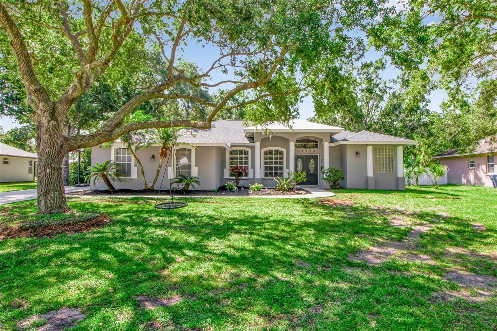 Experience Florida living at it's finest in this beautifully upgraded home, offering 4 spacious bedrooms, 2 modern bathrooms, and 2,155 sq ft of thoughtfully designed living space. Nestled on nearly half an acre (0.48 acres) with water views, this home features a private pool and spa perfect for entertaining or unwinding in your own backyard retreat. Inside, you’ll find luxury vinyl plank flooring throughout, updated vanities, and elegant touches like board and batten detailing and enhanced 5¼-inch baseboards. The heart of the home includes stainless steel appliances and a charming faux fireplace that adds character to the main living area. Just minutes from I-75, parks, shopping, dining, Lakewood Ranch, and the beautiful Gulf Coast beaches. This home blends comfort, style, and convenience offering the perfect balance of everyday living and relaxed Florida charm.