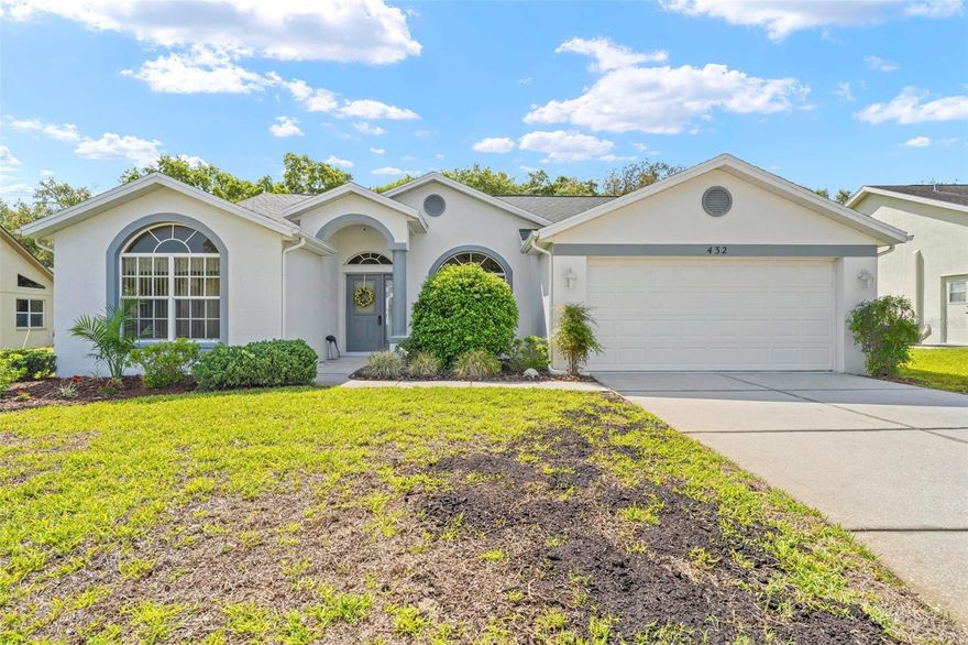 Priced to Sell! Move-in ready 3BR/2BA/2-car garage home in a sought-after 55+ gated community with resort-style amenities. Offering 2,114 sq. ft., this home features a split floor plan, park-like views, and a bright, open layout with vaulted ceilings, transom windows, and newer luxury vinyl flooring. Enjoy indoor-outdoor living with sliders to a screened lanai from both the living and family rooms. The spacious primary suite includes a walk-in shower, garden tub, double vanity, and lanai access. The U-shaped kitchen offers ample counter space, a double pantry, and overlooks the family room--perfect for entertaining. Updates include: Brand-new AC (5 days old), roof (2018), fresh interior/exterior paint, and newer carpet in select rooms. Community features include 24-hour guard gate, clubhouse, fitness center, pool, tennis, pickleball, and more. HOA includes fiber optic internet and streaming. Conveniently located near Tampa, beaches, dining, and outdoor recreation. Schedule your showing today!