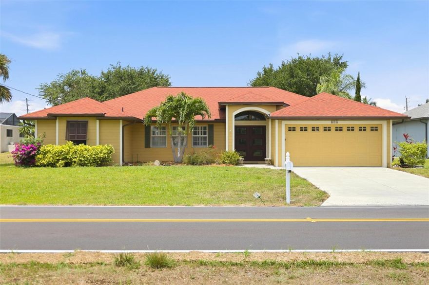 Welcome to the laid-back lifestyle of Rotonda West, where scenic waterways, golf courses, nature trails, and proximity to Southwest Florida’s beautiful Gulf beaches create the perfect backdrop for everyday living. This deed-restricted community is beloved for its peaceful atmosphere, well-maintained surroundings, abundant wildlife, and convenient access to boating, fishing, dining, shopping, and nearby favorites such as Englewood Beach, Boca Grande, and the Cape Haze Peninsula.

This beautifully maintained canal-front home offers the ideal blend of comfort, style, and functionality with a fenced backyard, heated swimming pool, and an expansive screened lanai designed for year-round outdoor enjoyment. Relax poolside beneath cooling ceiling fans while enjoying the peaceful canal setting and Florida breezes.

Inside, the thoughtfully designed split floor plan provides privacy for owners and guests alike. The private primary suite is tucked away from three generously sized guest bedrooms, while a convenient pool bath adds functionality for entertaining and outdoor living. Formal living and dining rooms offer elegant gathering spaces, while the spacious family room opens seamlessly to the kitchen, creating the perfect central hub for everyday living and hosting guests. Pocketing sliders from the dining room to the lanai create a wonderful indoor-outdoor flow and an exceptional entertaining space for gatherings with family and friends.

Architectural details add character throughout the home, beginning with the storm-rated double front doors highlighted by a beautiful glass arch transom and a dramatic curved archway leading into the formal living room. Recent updates provide peace of mind, including a 2023 roof replacement and a 2019 AC system. With furnishings and accessories negotiable, this residence presents a rare opportunity to step into a truly move-in-ready Florida lifestyle.