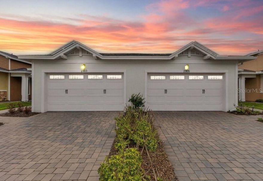 TWIN LAKES TURNKEY GEM! Ready for Immediate Occupancy. Meticulously Maintained One Story with Many Custom Upgrades. Designer Tile throughout including Bedrooms and Closets, perfect for Florida Living. Beautiful Kitchen with Center Island open to the living area. Wood Cabinets, Granite Countertops, Samsung Stainless Steel appliances (Gas Range). Huge Laundry Room with additional counter space, storage cabinets and large sink, Washer and Dryer included. Owner suite has a spacious Walk-in-Closet and Luxury Bath. Split plan offers privacy and flexibility for family and guests. Open plan overlooking screened covered patio with retractable Storm Shutters and brick paver flooring. Garage has plenty of storage and room for your golf cart. Twin Lakes offers a Gated Security entrance, Community Center with Pool and Neighborhood Garden. HOA includes all maintenance, including landscaping and exterior painting. Seller is offering this home with ALL FURNISHINGS, Appliances and everyday necessities. Just bring your toothbrush. Convenient location just South of Lake Nona. Easy access to all major stores and shopping.