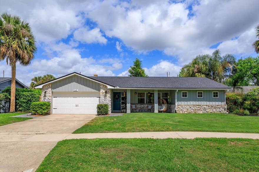 Tucked away on a quiet street in the heart of Winter Park, this fully renovated 4-bedroom, 2.5-bath pool home—enhanced by fully owned solar panels—offers a rare blend of privacy, thoughtful design, and effortless indoor-outdoor living. Set on a generous ¼-acre lot, every detail has been curated to create a home that feels both elevated and family-friendly. Inside, the home opens to a flowing layout ideal for both everyday living and entertaining. Wide-plank luxury vinyl flooring, designer tile, and a soothing, modern palette create a cohesive sense of calm throughout. The kitchen is both a statement and a gathering place, featuring an oversized island wrapped in Taj Mahal quartzite, stainless steel appliances, and a custom wine bar—designed for connection, conversation, and celebration. Adjacent to the kitchen, the sunroom is a showstopper bathed in natural light and enhanced with custom built-ins, this versatile space effortlessly transforms into a home office, playroom, or entertainment lounge. This is where this home comes alive; perfect for large gatherings. The primary suite offers a serene retreat, highlighted by a fully remodeled spa-inspired bathroom with a soaking tub and a sleek, modern shower; inviting you to slow down and unwind. Outside, the newly added 800-square-foot turf play area, side yard, and green space surrounding the pool create room to play, entertain, and relax. The cul de sac and backyard feel exceptionally private, quiet, and peaceful. Just minutes from Park Avenue, you are surrounded by boutique shopping, acclaimed dining, lakeside strolls, and a lifestyle that feels both vibrant and relaxed. From morning coffee runs to evening walks under oak-lined streets, this is the essence of Winter Park living. This home is more than move-in ready—it’s a place to gather, grow and live. ROOF (OCT. 2022) HVAC (2017) WATER HEATER (2016) PLUMBING (2020) ELECTRICAL (UPDATED 2026) POOL PUMP/MOTOR (2020), POOL RESURFACED (2017) DRAIN SYSTEM: FRENCH DRAINS, SUMP PUMPS, GUTTERS (2024)