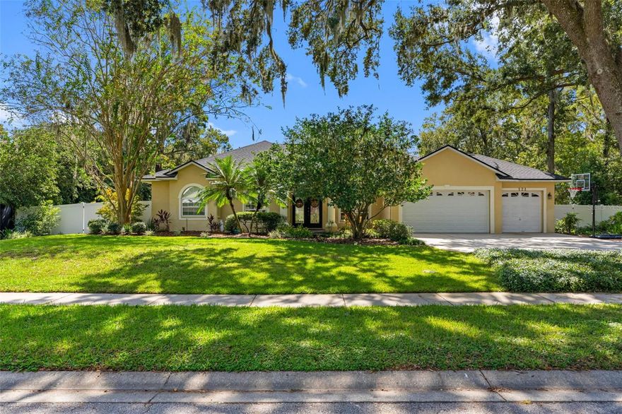 Your LUTZ Oasis awaits!  Salt water POOL/SPA home on CONSERVATION.  4 Bed, 3 Bath with Office/Flex (or 5th bedroom).  3,220 SF home on almost .5 acre!  Private backyard retreat includes large pergola with swing and pavered fire pit area. Lots of updates - 2024 Roof (10 year warranty), 2024 Water Softener, 2024 LVT flooring, 2024 interior paint, 2025 salt water cell for pool.  One A/C replaced in 2025 (10 year warranty, maintenance contract), other unit inspected and in good condition.  Large kitchen with plenty of bar space features stainless steel appliances (2025 refrigerator), natural gas stove, island with power (not pictured), wine cooler, built-in wine rack, recessed and pendant lighting.  Single story and no carpet!  Granite counters in all bathrooms, double vanities in Master and Guest bathroom.  Washer and dryer stay in the laundry room with utility sink.  3-car garage with storage shelves and bonus refrigerator.  Pavered porch and entrance way,  double entry doors with leaded glass, crown molding, irrigation system, white vinyl fence with two gates, gutters, pool/spa heater, mature oaks and landscaping.  Escape the congestion in beautiful Lutz with easy access to I-275, Carrollwood, USF, and more.  Full Pier System remediated sinkhole (2016) with lifetime warranty, inspected in 2024 to confirm the work remains sound and there were no new concerns.  All reports and warranty attached.
