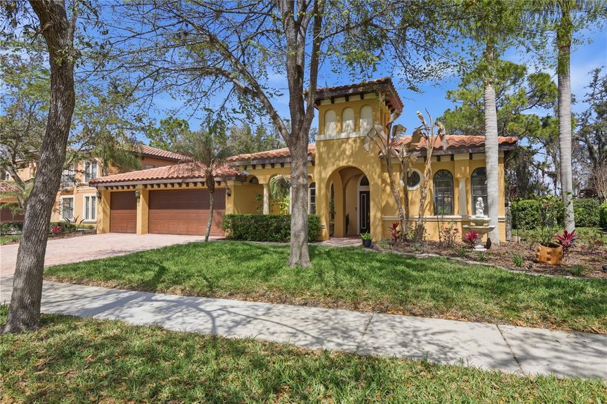 Welcome to this elegant two-story home located in the private gated community of Riviera Bella in DeBary. Built in 2006, this spacious 4-bedroom, 4-bath residence offers approximately 3,290 square feet of beautifully maintained living space designed for entertaining, comfort, and style.

From the moment you walk in, you’ll notice soaring high ceilings, and the inviting layout with luxury vinyl flooring throughout. Don’t miss the thoughtful upgrades that enhance the home’s refined feel. The kitchen is well-appointed with quality finishes and plenty of space for cooking and entertaining. The primary suite features double walk in closets, elegant tray ceilings, double vanities, and a soaking tub, all to create a relaxing retreat.

This home has been recently painted and meticulously cared for, making it move-in ready. Step outside to enjoy Florida living at its best with a recently installed in-ground pool surrounded by beautiful pavers, perfect for entertaining or relaxing in your private backyard oasis.

Upstairs, you’ll find a large flexible space with its own full bathroom that can easily serve as a media room, game room, or even a fifth bedroom. With its private bath, this area is ideal for multigenerational living, guest quarters, or a private retreat.

Residents of Riviera Bella enjoy exceptional community amenities including a fitness center, resort-style pool, splash pad, playground, scenic sidewalks, fishing areas, and a private community boat ramp with water access.

Conveniently located near Interstate 4 and the train station, this home offers easy access to Central Florida’s best destinations. DeBary is ideally positioned about halfway between the sandy beaches of the Atlantic coast and the world-famous Orlando theme parks, making it a perfect location for both everyday living and weekend adventures.