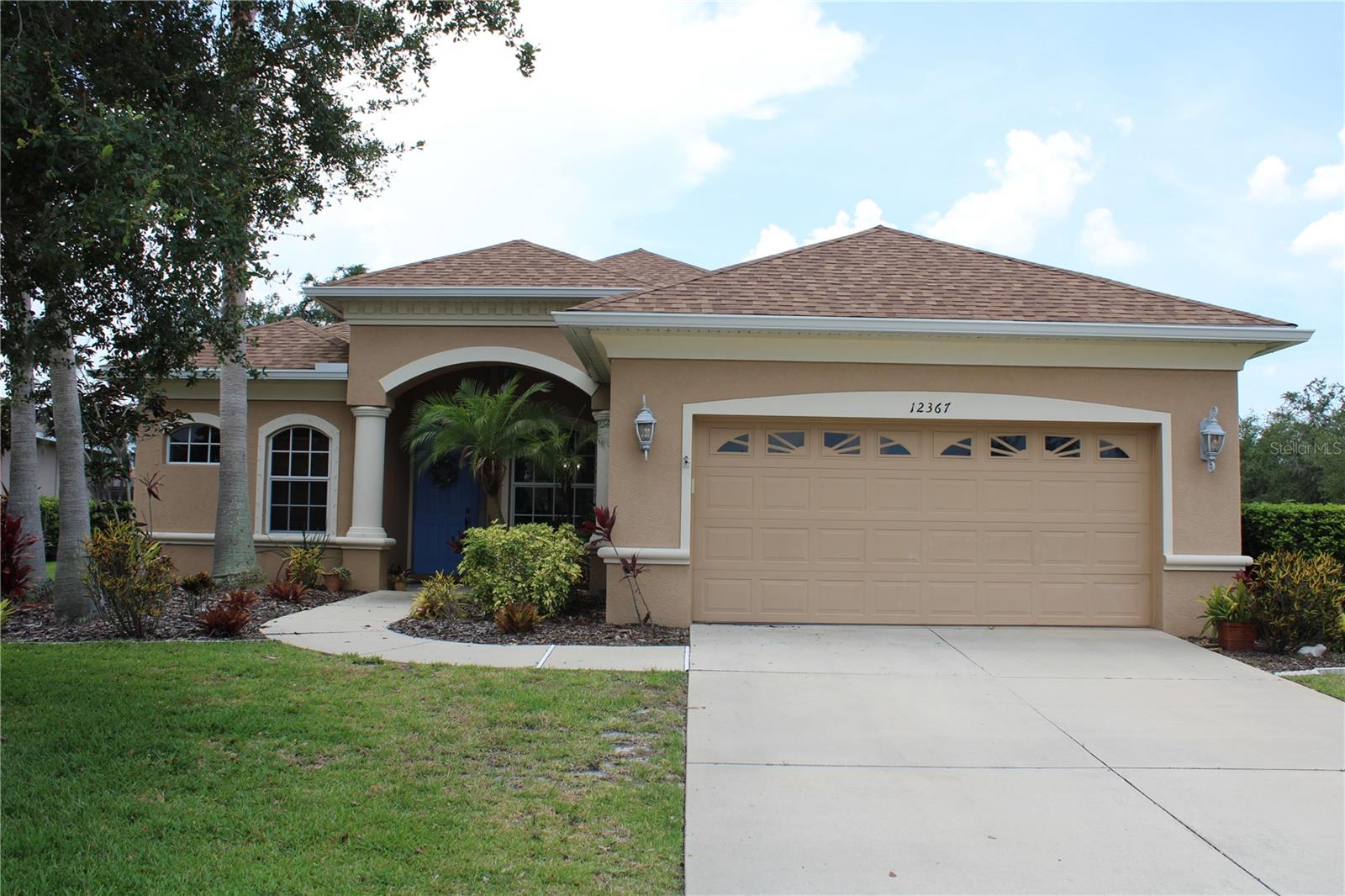 Greyhawk Landing welcomes you home. New to the rental market is this spectacular home featuring 3 bedrooms, 2 bathrooms and a bonus room/office. This Lakefront home is situated on a large corner lot overlooking the lake. Once inside this home you will appreciate the high ceilings, open floor plan and the beauty of the lake view. For the family that loves to cook there is a Gourmet Kitchen, Quartz countertops, 42" Upper cabinets and Stainless-Steel Appliances. Just off the kitchen is a breakfast bar or Kitchen eat-in space. The master bedroom has private patio door, His/her closets, dual vanities, garden tub and a walk in shower. You will love the split floor plan offering 2 more bedrooms and 14x14 office/den. If you like to entertain friends and family then there is also a formal living/dining area and a screened in patio overlooking the lake. Greyhawk Landing features resort style amenities, pools, playgrounds, tennis courts, basketball court, fitness center, baseball & soccer fields, volleyball nets, fishing pier, splash park and so much more.