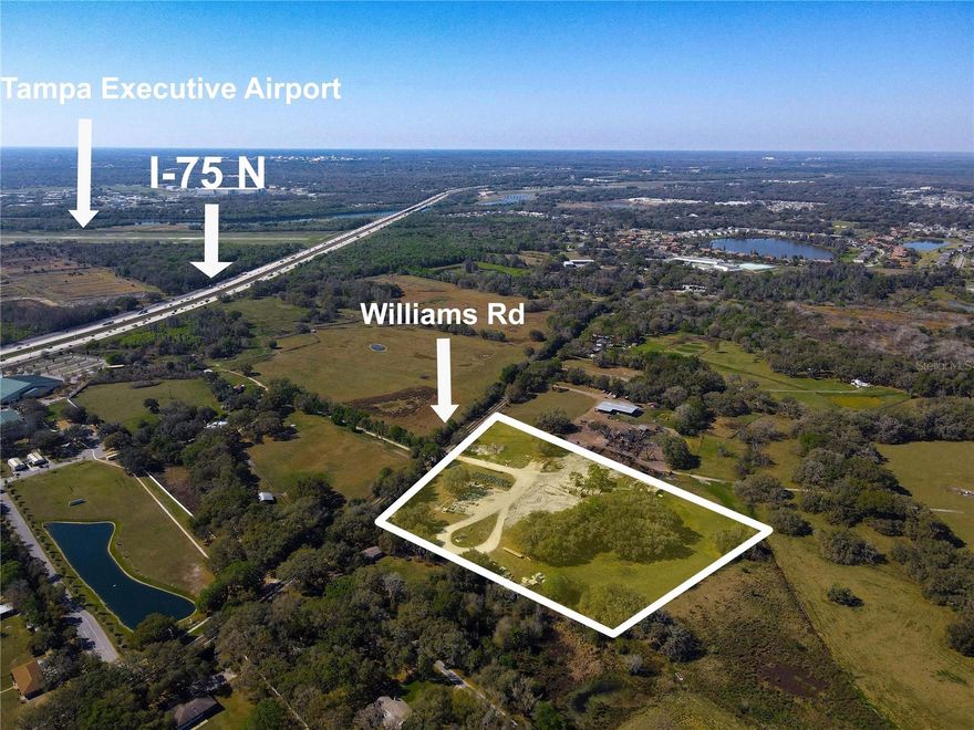 11.66 ACRES OF PRIME LAND DIRECTLY NORTH OF I-4 AND JUST EAST OF US-HWY 301! The opportunities on this Beautiful Property are Endless! Enjoy the scenic and peaceful country atmosphere this sprawling 11.66 acre property offers! ZONED: ASC-1 ----This location offers country living within minutes of downtown Tampa, Tampa International Airport, only a short drive to Orlando. DEVELOPMENT IS GROWING RAPIDLY IN THIS AREA AND YOU WILL WANT TO QUICKLY MAKE YOUR MOVE ON THIS FABULOUS OPPORTUNITY THAT IS FULL OF POTENTIAL! SMALL AREA AT FAR EAST OF PARCEL SHOWS WETLANDS. WATER AVAILABLE, SEWER (in the works), FIRE HYDRANT AND CABLE CONNECTIONS AT FRONT OF PROPERTY. Serious Buyers ONLY - NO LOW OFFERS please.