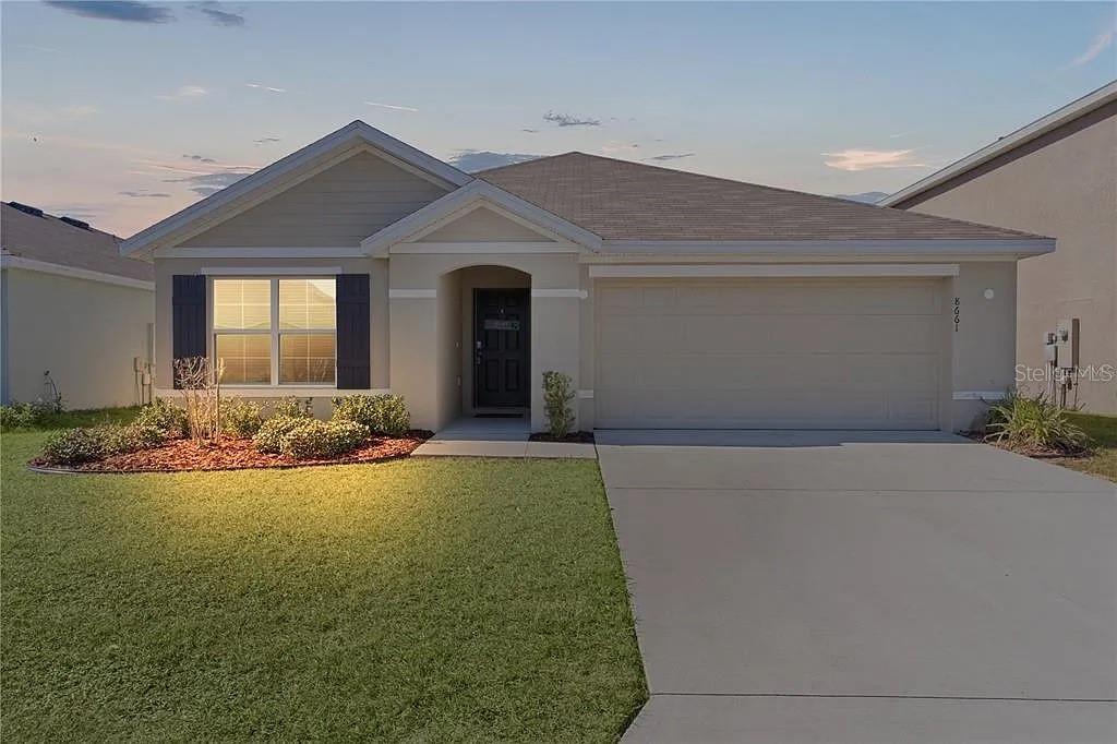 Experience only good vibes in this stylish 3-bedroom, 2-bath ARIA model home in the quiet Triumph South subdivision of Wildwood. This 1,664 sq ft home features an open layout with ceramic tile in main living areas, carpeted bedrooms, and a split-bedroom floorplan for added privacy.
The kitchen offers granite countertops, a large island, stainless steel appliances, gray cabinetry, and a walk-in pantry. The primary suite includes a huge walk-in closet and ensuite bath with dual sinks, rain showerhead, and private water closet.
Additional features include:
- 2-car garage
- Inside laundry with washer & dryer
- Covered lanai
- Fenced backyard—no rear neighbors
- Brand-new park coming soon with playground & bocce court.
Conveniently located near shopping, dining, and The Villages Town Squares with free nightly live music.
Tenant is responsible for landscaping and must place all utilities in their names. HOA fees are included in the rent. Renters must consent to credit and background check. Absolutely NO SMOKING