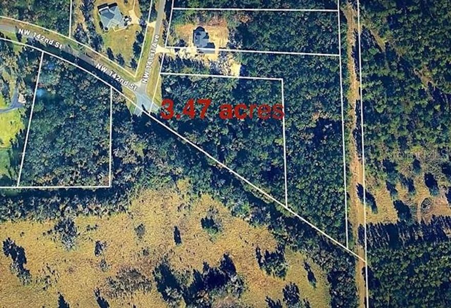 Welcome to The Village at Hidden Lakes, a serene, gated community in NW Marion County.  This 3.47 acres homesite is a rare find in a peaceful, tucked-back setting for your mini-farm/private estate.  Horse-friendly community with miles of trails for riding, well maintained private roads.  Conveniently located near Ocala, Williston, Gainsesville and only 20 minutes from the WEC (World Equestrian Center).   Bring your builder and your vision - this is a rare opportunity for acreage, privacy and a community all in one.