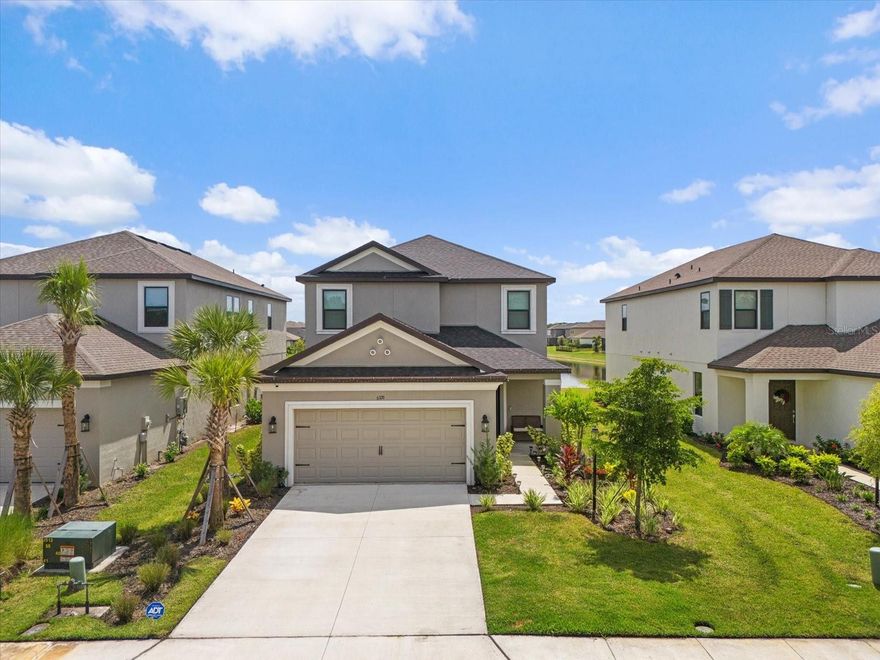 Welcome to this brand-new Taylor Morrison home, perfectly situated just 30 minutes from world-class beaches and 20 minutes from vibrant downtown Sarasota. Offering the ideal balance of luxury and convenience, this property is designed for modern living at its finest. The main level features a dedicated office, perfect for remote work or study, along with a bright open-concept living area that seamlessly connects to a gourmet kitchen. The first-floor primary suite is truly impressive with tray ceilings, a generous layout, and a relaxing retreat-like feel. Upstairs, you’ll find three additional bedrooms, a massive bonus media room for entertaining or movie nights, and a versatile loft space—an ideal spot for kids to learn, play, or unwind. As part of this community, you’ll enjoy access to resort-style amenities including a sparkling pool, basketball court, playground, and even a hiking hill. Whether you’re looking to relax or stay active, there’s something here for everyone. This stunning home is available now and is being offered unfurnished. A 6-month lease is available at $5,000 per month. Don’t miss the chance to experience luxury living near Sarasota—schedule your private showing today! Available immediately.