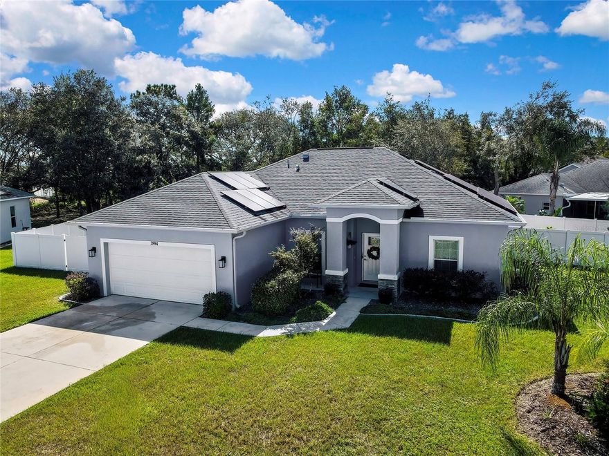STUNNING MOVE-IN READY SALT WATER POOL HOME WITH SOLAR, LOCATED IN DEERFIELD ESTATES – No CDD, Low HOA!

This beautifully maintained 3-bedroom, 2-bathroom, 2-garage home is perfectly situated on an oversized fully fenced lot and on a quiet cul-de-sac.  This home offers the ultimate in Florida living with a heated saltwater pool, energy saving solar panels, and a host of upgrades.

Key Features:

Bright, open layout with new LVT flooring throughout; a split floor plan; high vaulted ceilings; a kitchen designed for a chef with double ovens, tons of cabinets with pull out draws, newer appliances and high end level 3 granite; the large master suite offers a slider to the pool patio for those relaxing late night swims, the ensuite features double sink vanity, linen closet and a huge walk-in shower with a sitting bench; bedroom 2 and 3 are large enough to easily fit a king size suite, the hall bath has a tub for the kiddo's; inside laundry room with washer and dryer; whole house water softener and the solar panels are paid in full--energy savings from day one!!  Step outside and into your backyard oasis featuring a huge paved patio/deck and a crystal clear heated Saltwater pool that can reverse to cool for year round enjoyment; a child safety fence; 12' x 12' paved pergola and shed all enclosed in a full fenced lot perfect for pets, family, and privacy.  Don’t miss this opportunity to own a true Florida gem! Home is centrally located to all major roads, shopping, Weeki Wachee Springs and just a few minutes to Veterans Expressway (SR 589) making travel to and from Tampa a breeze.