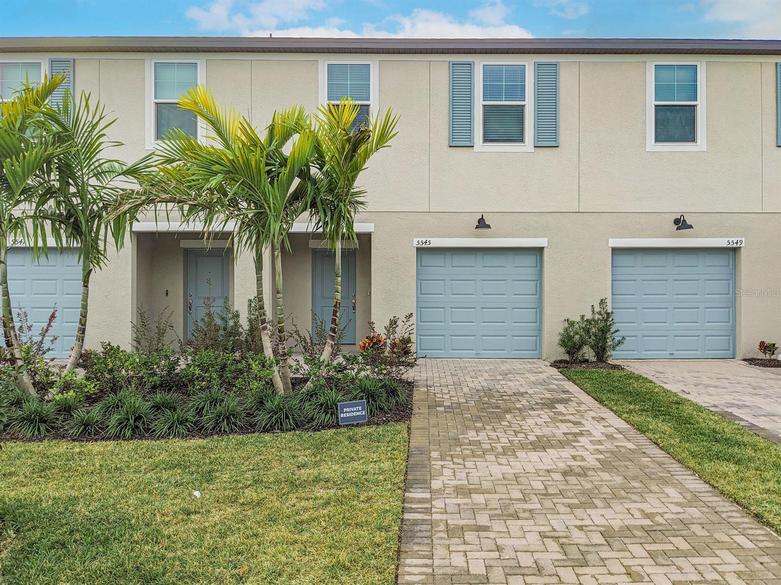 This Brand New 2 Story 3 Bed 2.5 Bath Single Car Garage Townhome is located in the Trevesta Community. The eat-in kitchen has solid surface counter tops and stainless steel appliances. The island offers plenty of space to dine and there is a closet pantry. The living room is spacious and opens up to the screened lanai and backyard. There is also a guest half bathroom downstairs. The upstairs has 3 bedrooms and two full baths. The owner’s suite has a walk-in closet and an en-suite bath with a double sink and walk-in shower. The other two bedrooms are down the hall from the owner’s suite. There is also a convenient upstairs laundry room. The amenities are completely built, with a clubhouse, pool, playgrounds, and fitness center. The TV in the pictures is no longer included. No commercial vehicles, recreational vehicles, boats, or trailers are allowed. Small pets only, 30lb Max, Dogs with Breed Restrictions. This community provides easy access to I-75 and I-275 and is located not far from Bradenton, Sarasota, St. Petersburg and Tampa. We score every application. If an application doesn’t score high enough, the resident may be required to place the equivalent of two months’ rent in a security deposit. Please be aware that leasing this property includes a non-optional Home Assistant Services Package that will cost an additional $30 per month. These services and their cost are separate from Tenant’s monthly rent payment and all other payments described in the Lease or any separate Lease addendums. The Home Assistant Services offered are described in the Resident Welcome Packet which can be viewed here: www.sarasotamanagement.com/home-assistant/