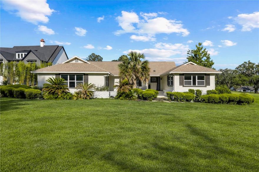 Inside, the home has been thoughtfully updated with an open floor concept layout designed for both comfort and entertaining. The spacious living area features two fireplaces and abundant natural light, enhanced by windows that frame the stunning outdoor scenery of the golf course.. A fully remodeled kitchen serves as the heart of the home, complete with sleek countertops, custom cabinetry, and premium appliances. A bright office space seamlessly connected to the family room and kitchen. The primary suite provides a private retreat with a spa-inspired bathroom and generous closet space, while additional bedrooms for guests and family living.Garage features a motorized screen. Every detail-from updated flooring to contemporary fixtures. Step outside to enjoy a tranquil patio or screened in porch perfect for relaxing or hosting gatherings, all while overlooking the manicured Ocala National Golf Course. Whether you're an avid golfer or simply appreciate peaceful surroundings, this home delivers an exceptional lifestyle in a highly desirable setting and community. Mins from the World Equestrian Center (WEC) and HITS.