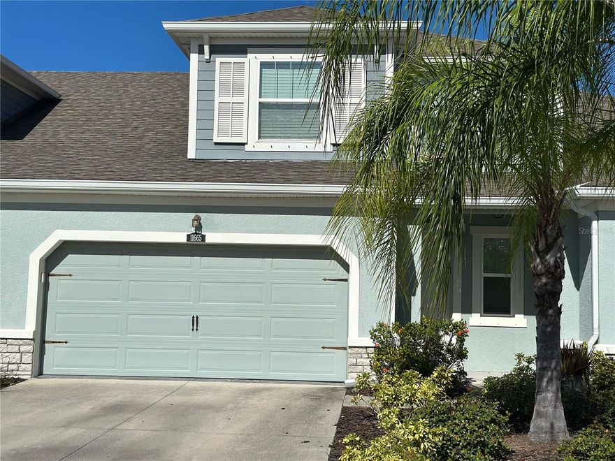 The open 1,932 square foot Sandbar plan features a light and bright great room plan with tile floors & high ceilings plus an open loft area upstairs with unique extra bonus room area ideal for an office or just excess living space along with a huge additional storage room adjacent to the bonus room. The split 3-bedroom and 2.5 bath Sandbar model provides a main level owner's suite with extra recessed lighting,  walk-in closet, and glass sliders to the screened lanai. The owner's bath features frameless glass shower enclosure, accent shower tile flooring, dual sink vanity, separate water closet. Up the gorgeous stairway leads to the additional two guest bedrooms just off the second full bath, loft and bonus room area. The gourmet kitchen below is open to the dining area and features a large island with granite counters, brown cabinetry, abundance of drawers, pull-out trash receptacle, walk-in pantry, built-in microwave and wall oven, separate cooktop and stainless-steel appliances. A main level powder room,  a laundry room and a 2-car garage further sweeten this gem of a property. The community of Harmony at Lakewood Ranch has much to provide its residents with resort-style pool, fitness facility, clubhouse, playground, and access to the picturesque Lakewood Ranch trails.
Available unfurnished / prefer no pets however, will consider smaller pets with non-refundable pet fee - Ready earliest December or January 2026. Annual Lease