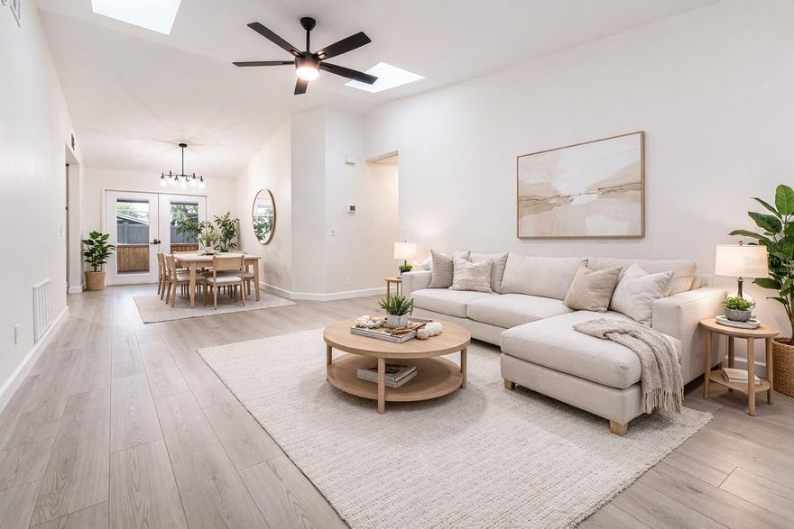 Updated 2BR / 2BA home with a garage, screened patio and private fenced backyard  - Downtown Orlando conveniences, with suburban comforts.

Located in the Lake Lawsona / Fern Creek area, nestled between the Milk District and Thornton Park, the home is just one mile from Lake Eola, Thornton Park, and Mills 50, with quick access to the 408 Expressway and major hospitals making it ideal for professionals across a variety of industries.

Inside, the space feels open and elevated with vaulted ceilings, skylights, and seamless flooring throughout, creating a bright, airy environment with clean, modern finishes. The kitchen is fully updated with brand-new appliances, and the layout flows naturally from the main living area out to a screened-in patio and fully fenced backyard, perfect for relaxing and entertaining.

Additional conveniences include a private garage with in-unit washer and dryer, along with a long driveway and easy street parking for guests.

Enjoy being minutes from some of Orlando’s best restaurants, cafés, breweries, and nightlife, while coming home to a quiet residential street that offers a true sense of privacy and comfort.