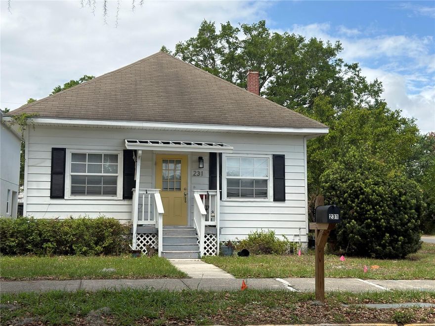 One or more photo(s) has been virtually staged. Charming 1920s home located in the heart of Winter Haven, offering a blend of historic character and functional living space. The home welcomes you with a bright tiled foyer, complete with a spacious coat closet and convenient access to a front bedroom—ideal for guests or a home office.

Inside, the main living and dining areas feature hardwood flooring and provide an open, comfortable flow for everyday living and entertaining. The kitchen is equipped with a refrigerator, range, microwave, and dishwasher, offering both convenience and efficiency.

The split-bedroom layout enhances privacy, with the primary bedroom positioned separately from the secondary bedroom. A versatile bonus space just outside the primary bedroom can be used as an office, nursery, fitness area, or creative workspace.

A Florida room at the rear of the home adds additional living space and provides access to the driveway, making it a great spot for relaxing or entertaining.

Situated on a property with R-3 zoning, buyers are encouraged to verify potential uses with the city of Winter Haven. Conveniently located near shopping, dining, parks, and the Chain of Lakes, this home offers easy access to everything the area has to offer.

Schedule your private showing today.