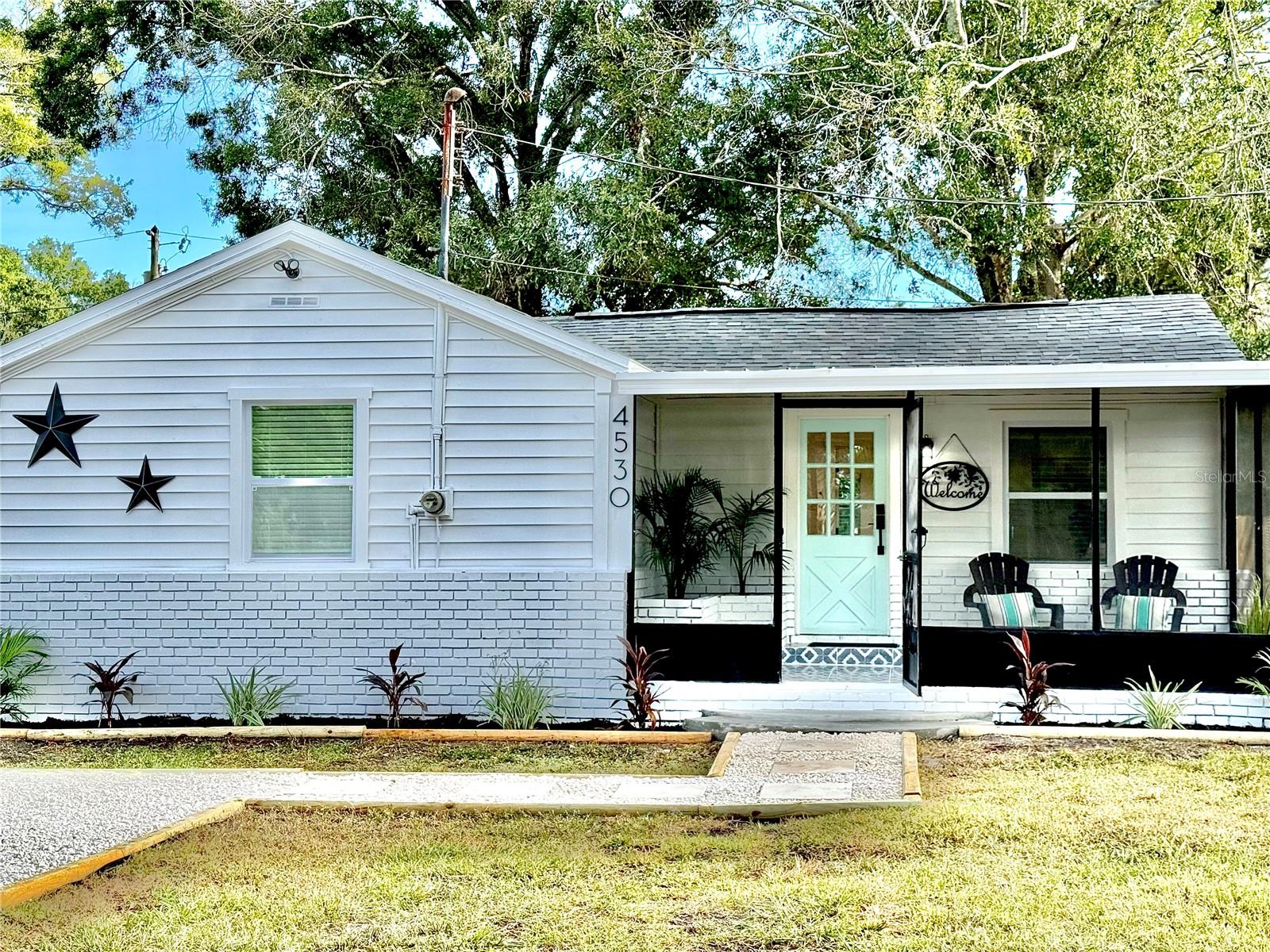 Welcome home to this beautifully renovated 3 bedroom (or 2 bed + office) residence, ideally situated in a quiet St Petersburg neighborhood. Every detail has been refreshed - from the brand new roof to the new flooring throughout, offering a move-in-ready experience with modern finishes and timeless charm.
Upon entering, you’ll be welcomed by a charming screened-in front porch, that spares no detail, the perfect spot to enjoy your morning coffee or unwind in the evening breeze. Next, step inside to find a bright, open living space that flows effortlessly into a stylish kitchen, perfect for both everyday living and entertaining. The home also includes convenient inside laundry hookups, adding ease to your daily routine.
Enjoy Florida living at its best in the fully fenced backyard, complete with a storage shed and plenty of room for pets, gardening, or weekend gatherings.
With fresh upgrades, a practical layout, and central proximity to shopping, parks, and beaches, this home combines comfort and convenience in one perfect package.