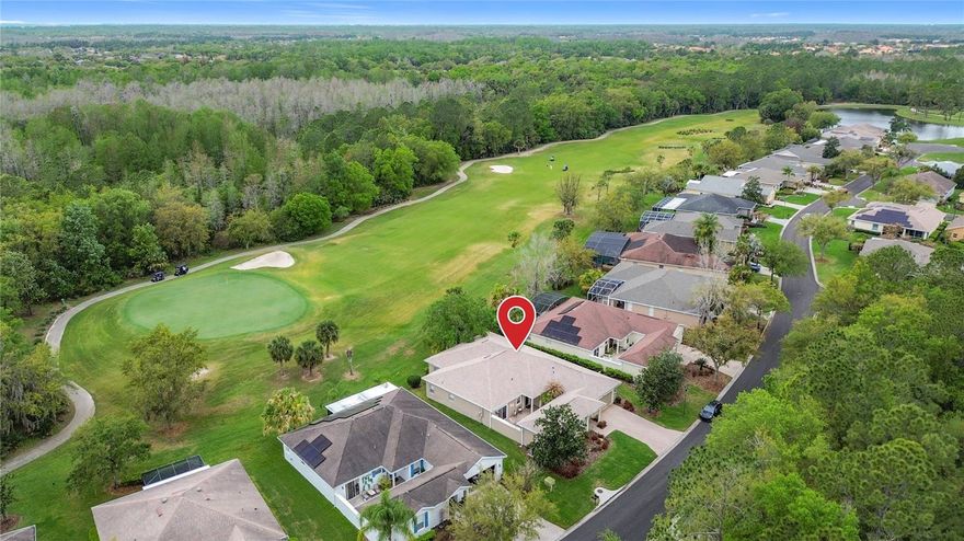 GOLFER’S DREAM HOME! This beautifully designed BOLERO on GOLF COURSE floor plan includes a convenient CASITA, perfect for visiting family, a private office, or a hobby retreat. Offering 3,078 sq. ft. of interior living space and a total of 3,752 sq. ft. Located CLOSE to the vibrant VILLAGE CENTER offering easy access to all major events, the farmer's market, restaurants, and a state-of-the-art amenity center featuring a gym, pool, sauna, spa, tennis & pickleball courts, a diamond softball field, playground, two dog parks, a butterfly garden, vegetable garden, ballroom, golf shop, and a convenience store with a pharmacy. Enter through your PRIVATE COURTYARD and step inside the home through a beautiful lead-glass front door. The open-concept living space flows effortlessly, enhanced by a 500 sq. ft. great-room addition with a custom roofline that seamlessly expands the home. YOUR NEW HOME delivers comfort, flexibility, and resort-style living with thoughtful enhancements throughout. THREE BEDROOMS/ THREE BATHROOMS. This residence features DOUBLE-PANE WINDOWS, a heat barrier, **NEW ROOF 2025***NEW HIGH-EFFICIENCY A/C SYSTEM 2024*** The OPEN LAYOUT KITCHEN includes cabinet slides, a ***NEW 2024 STAINLESS SINK and FAUCET***, and microwave (2024), refrigerator (2025), and GE dishwasher (2025), CORIAN COUNTERS with slide-out shelves and breakfast bar. The OWNER’S SUITE features an EN-SUITE BATH, dual sinks, and a walk-in closet. Additional upgrades include premium wooden shutters in the primary bath, high-height toilets, new lighting fixtures, Hunter Douglas fans, and elegant tile and wood flooring in key areas. A PRIVATE OFFICE was also added off the primary suite, creating the ideal work-from-home space. Full alarm system, updated smoke alarms with 10-year batteries, lightning rods, and two safes. Storage is exceptional with added closets, shelving, and garage cabinetry. A high-end MURPHY BED ensemble elevates the guest/office space. Outdoor features include two courtyard fountains, newer exterior lighting, front-yard planters, and a custom great-room door with built-in blinds. Casita A/C was replaced recently. Window treatments. INSIDE LAUNDRY ROOM WITH CABINETS AND UTILITY SINK, TWO CAR GARAGE Gated Golf Community of Solivita with an impressive array of amenities, two PGA 18-holes Championship golf courses, two State of the Art Amenity Centers, fourteen pools, restaurants, and over two hundred different social clubs. Near supermarkets, restaurants, pharmacies, hospital, new express way, just 25 minutes to major attractions, and the new Sun Rail Poinciana Station. If you are interested in the property, it is a clever idea to schedule a video virtual showing or arrange for a private showing to see it in person. A physical tour can provide a better sense of the space, layout, and overall feel of the property.