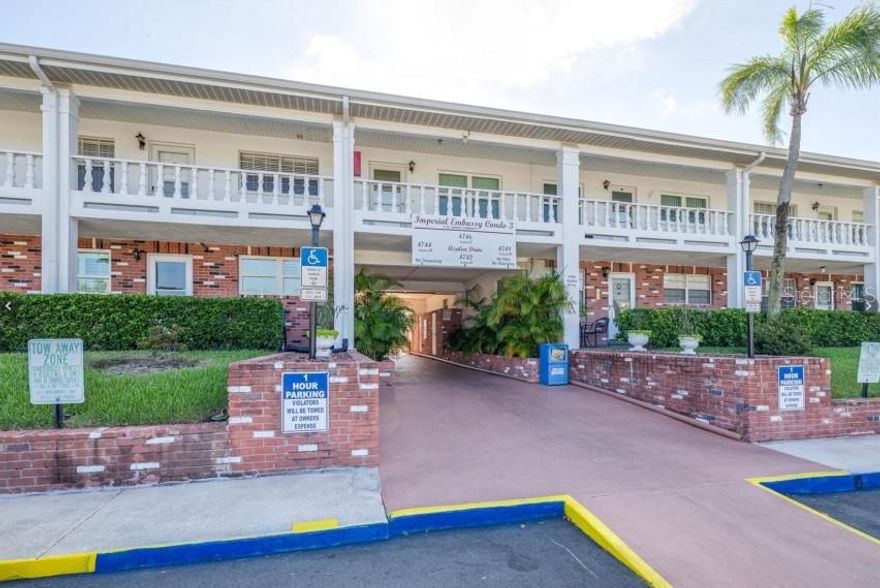 PRICED FOR IMMEDIATE SALE! Welcome to this adorable 1 bed, 1 bath condo located on the first floor in a 55+ community. If you’re looking for a move-in-ready than this is it! This newly freshly painted condo offers its own garage (the biggest one in the community) a private pool for the residents, a club house and a relaxing outside area to BBQ. Perfect Florida living! This is the perfect place to retire and call home. Included in the LOW condo/HOA fee ($344 monthly) is water, trash, cable and WIFI plus all the amenities and garden maintenance. You have access to the laundry unit close by and meeting areas where many activities are planned are straight ahead. This community is highly rated as warm and friendly among its residents, some of whom are snowbird vacationers, and many who live here year-round. But wait! Lots of light and a great vibe. Sorry - no pets allowed and no short-term rentals. Long term rentals allowed after 18 months of residency. Cash or conventional financing. Come and book your showing today!