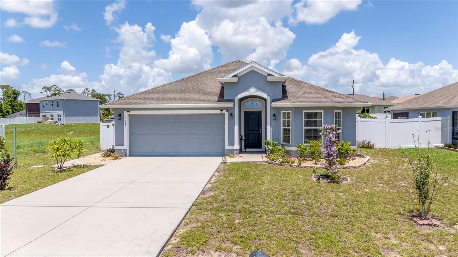 Welcome to this beautiful move-in ready home with 3 bedrooms and 2 bathrooms.
This spectacular 2017 home is designed with a perfect layout including new ceramic tiles in all main areas as well as an open concept for the living and dining room. The outdoor space consists of a lanai enclosure surrounded by fence, providing comfort and privacy. Waiting for you and your family is a quiet neighborhood. The community offers any perks, including a community pool with water slides, and aquatic center, a gym with an indoor basketball court as well as outdoor fields for basketball, tennis, racquetball, baseball, soccer, and football. Moreover, this community is about 25 minutes away from downtown Orlando and Universal Studios and also nearby the Disney theme parks.! The HOA includes cable and internet. Don't wait, this house won't last longer, call or text the Listing Agent.