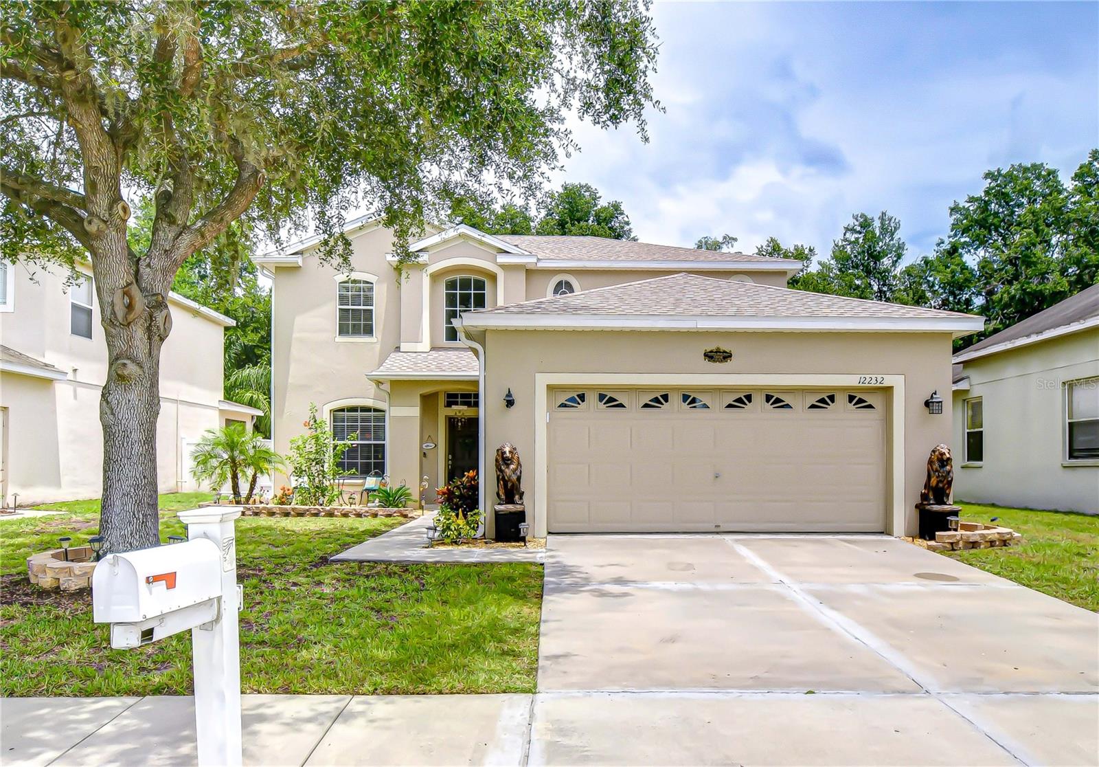 Stunning Move-In Ready Home in Pine Ridge at Sugar Creek – LOW HOA & NO CDD!
Welcome to this beautifully maintained 4-bedroom, 3.5-bath with a den, two-story home located in the desirable Pine Ridge at Sugar Creek community. Featuring a spacious 2-car garage, oversized fenced backyard, and no rear neighbors, this home offers privacy, style, and convenience all in one. Step inside and experience the warmth of natural lighting throughout, paired with custom accent walls in the master bedroom, family room, and half bath for a touch of personality and modern flair. The open-concept kitchen includes a custom backsplash, upgraded cabinet handles, and flows effortlessly into the living and dining areas—perfect for family gatherings or entertaining guests. Need extra space for a home office, playroom, or flex room? The dedicated den offers the versatility to fit your lifestyle. The master suite is a relaxing retreat, complete with a charming barn-style door leading to a spacious en-suite bathroom.
Outdoor living is just as inviting, featuring an opened lanai and a beautifully landscaped backyard with pavers and river rock accents, offering a serene space to unwind or host guests. Additional highlights include a brand-new ROOF installed in 2025, epoxy flooring in the garage, gutters on select areas of the exterior, pond view from the front yard, LOW HOA fees and absolutely NO CDD! Conveniently located near shopping stores, dining, schools, and the Suncoast Parkway. This home offers an easy commute to Tampa International Airport and Florida’s beautiful Gulf beaches. Don’t miss this opportunity to own a home that checks all the boxes—style, location, and value—in Pine Ridge at Sugar Creek!