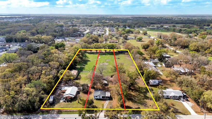 A rare opportunity to own nearly 5 acres across three separate parcels in Lakeland, offering flexibility, income potential, and room to expand. This unique property includes 7619 Chase Rd, 7615 Chase Rd, and 0 Chase Rd, all being sold together to create a versatile rural setting with multiple living options.
The primary residence at 7619 Chase Rd features a spacious 4 bedroom, 3 bathroom home with a detached workshop, providing ample room for storage, hobbies, or equipment. Just next door, 7615 Chase Rd includes a 2 bedroom, 1 bathroom home with a carport that presents an excellent opportunity for renovation, rental income, guest quarters, or extended family living. Completing the offering is the adjacent 1.48-acre vacant parcel, providing additional space for future plans, privacy, or potential expansion.
With just under 5 total acres, this property offers the perfect blend of usable land and multiple structures, creating possibilities for multi-generational living, investment income, or a private family compound. The setting provides the peace and space of country-style living while remaining conveniently located near Lakeland’s amenities, major roadways, shopping, and dining.
Opportunities with multiple homes, additional land, and a detached workshop are increasingly difficult to find. This property offers flexibility and potential that is rarely available in a single offering.