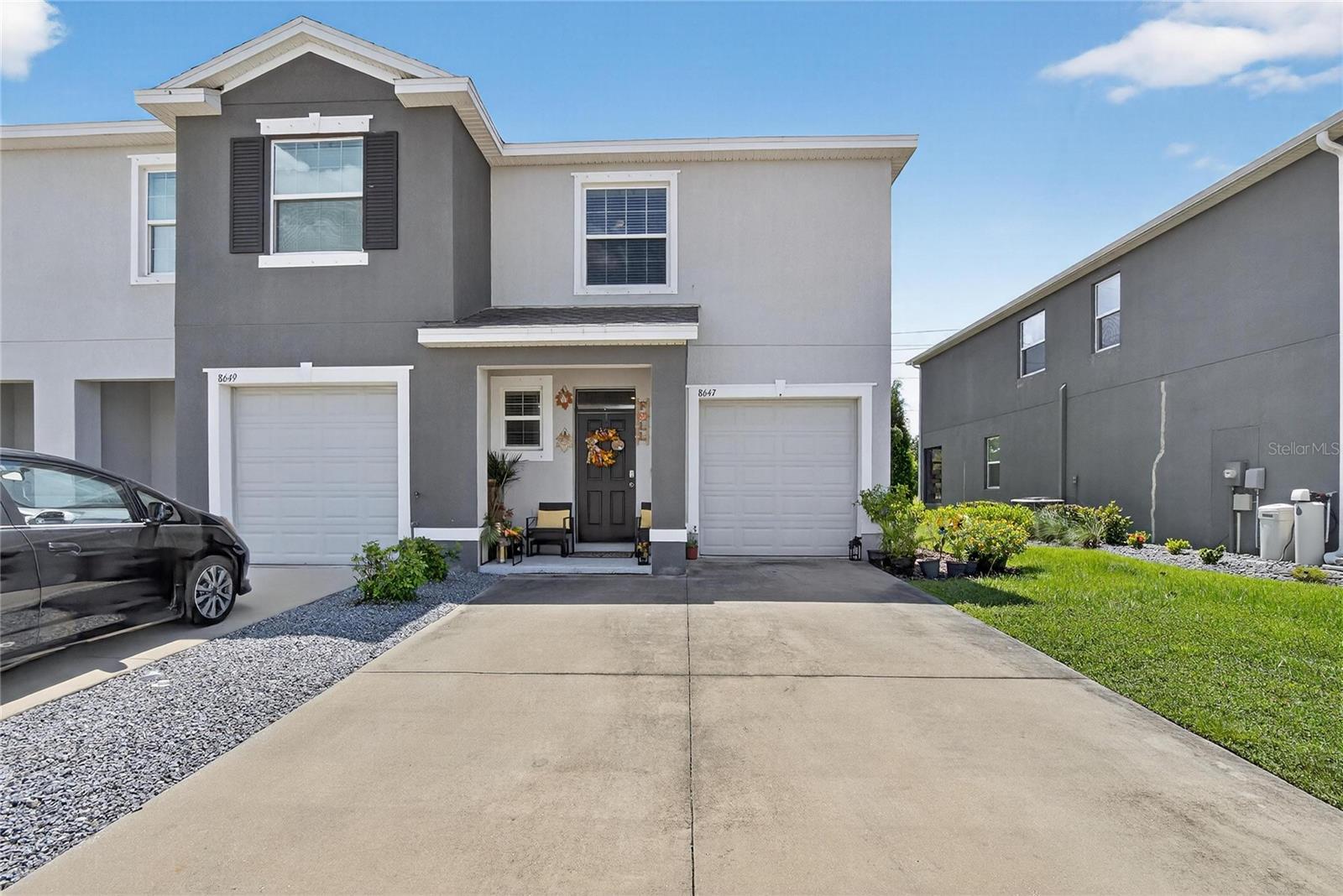 Fantastic opportunity in the gated community of Osprey Lakes! This 3-bedroom, 2.5-bath townhome with an attached 1-car garage is spacious and well-maintained. Conveniently located minutes from I-75 and the Crosstown Expressway, this home is close to schools, shopping, dining, recreation, and family-friendly entertainment.The first floor features an open layout with a large kitchen offering granite countertops, stainless steel appliances, a wet island, and plenty of cabinet and counter space. The kitchen overlooks the expansive living room, where sliding doors open to a covered, screened-in patio with no backyard neighbors. A half bath is also located downstairs for added convenience. Upstairs, the primary suite is separated from the two additional bedrooms in a split plan, along with two full baths. A laundry closet is also conveniently located on the second floor. Built with all-concrete block construction, this townhome offers over 1,700 square feet of living space—perfect for entertaining family and friends. With low HOA fees and NO CDD, this home is a must-see!