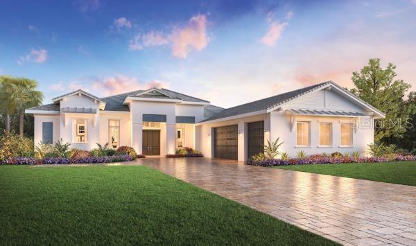 Under Construction. Enjoy the Florida sun in your private pool! Complete with Designer Appointed Features and 90 degree glass multi-slide doors that open to an oversized covered lanai. Versatile flex room offers a study or office space. Experience contemporary design in a versatile living space with this quick move-in home. Featuring 2,872 sq. ft., 3 bedrooms, a study, and 3.5 baths with elegant finishes and soaring ceilings. The great room opens to an oversized covered lanai and a sparkling private pool—perfect for indoor-outdoor Florida living. The first-floor primary suite includes a spa-like bath and a large walk-in closet. With flexible spaces ideal for work or study and a location in a top-rated school district, this quick move-in home offers luxury, comfort, and convenience. Schedule your private tour today!