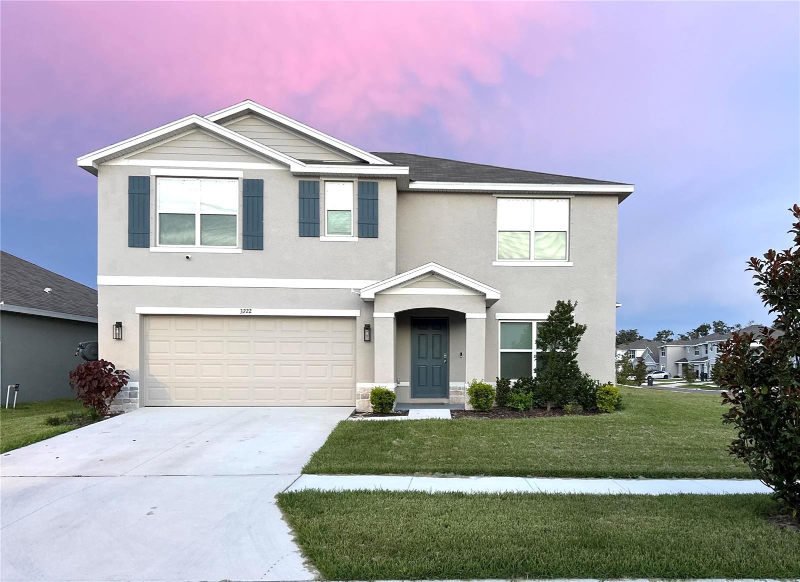 Welcome to this stunning, newly built D.R. Horton home in the desirable Berry Bay community! This D.R Horton “Hayden” model is located on a desirable corner lot, boasting a spacious 5 bedrooms and 3 bathrooms across 2,605 square feet of living space. Enjoy the open floor plan with extended tile in the main living and dining areas, granite countertops in the kitchen, and a stainless steel appliance package. This home features all concrete block construction on both stories for peace of mind, and a portable generator hook-up for uninterrupted power. Berry Bay offers convenient access to I-75, St. Pete, Downtown Tampa, and Sarasota making commuting a breeze. Enjoy community amenities including a pool, clubhouse, dog park, playground and more.