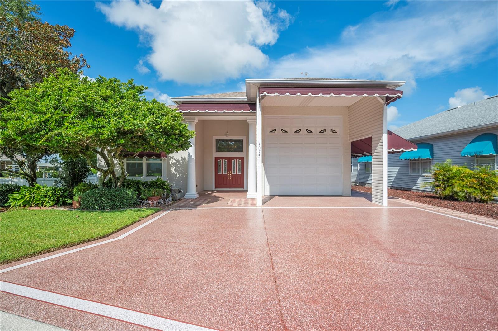 The property you are inquiring about is located in Polk City, FL, in the Mount Olive Shores area of Polk County. This is a guarded, gated community close to all the action of Central Florida. This is a water view property, a one owner home with approximately 2,914 square feet living. It is a 3+ bedroom, 3 baths, custom-designed with open, airy features and one of the best lots in the subdivision. Divided bedrooms, bonus room, three dining areas, and all updated in recent years. It is a 55+ community and very reasonable HOA dues. Take a tour virtually and we can get you in to see in a flash-so amazing and convenient. Text, call-see now! *Agents, please read MLS remarks.*