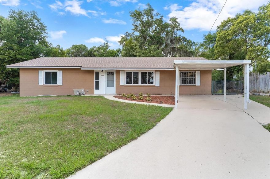 Quiet Cul-de-sac Tavares Home! This 3-bedroom home offers comfort, convenience, and the freedom of no HOA. Major updates have already been completed, including the roof, HVAC system, water heater, and double-pane windows, all within the past five years! Inside, you’ll find a bright and inviting floor plan with updated flooring throughout, no carpet, a neutral color palette, and a spacious indoor laundry/utility room. Situated on a 0.22-acre lot, the property offers plenty of room for your boat, RV, or trailer, along with a large storage shed perfect for extra storage or a workshop. Conveniently located in Tavares, “America’s Seaplane City,” this move-in ready home is ready for a quick close.