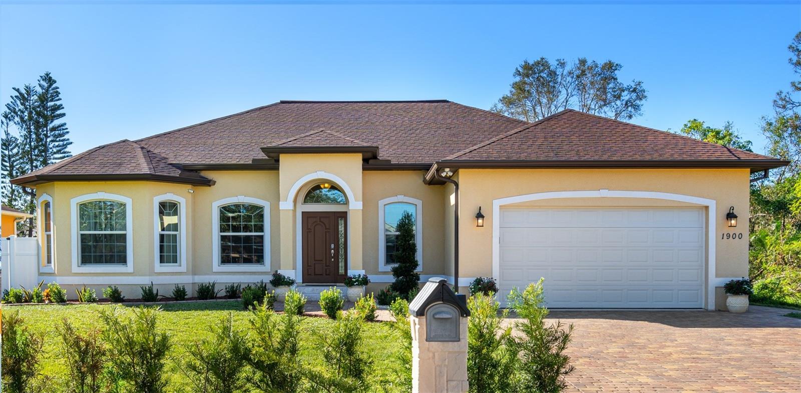 NO HOA , NO FLOOD ZONE, 10 to 12 ft high ceiling, Built in 2015, this well-maintained home offers 3 Bedrooms plus a DEN/Office, 2.5 Bathrooms, and a 2-Car Garage. Airy living room, dining room, kitchen combination and open floor plan, with high ceilings throughout. Prime Location – NO HOA - Say goodbye to association fees and restrictive rules! No flood zone – saves thousands of dollars each year on home insurance. The OVERSIZED LOT (1.5 times the size of a standard lot) provides ample space for a pool with a spa, a garden, or even a guest house. Bring your boat – a PUBLIC RAMP is located less than half a mile away.
Built with durable CONCRETE BLOCK and masonry stucco, this home is designed for long-lasting, hurricane-resistant performance. Features include Energy-Efficient, IMPACT-Resistant Tinted Windows and Sliding Doors. Numerous upgrades on this custom-built home include an extended paved driveway, high-quality windows and doors, 8-foot high interior doors, and elevated tray ceilings ranging from 10 to 12 feet. Flooring includes a mix of marble, premium porcelain, and eco-friendly bamboo in the bedrooms. The kitchen boasts premium wood cabinets topped with Level 5 Brazilian granite. The home also includes a premium light fixture and appliance package. The master bathroom features a Jacuzzi hot tub and a shower combo with elegant granite/marble tile.
Perfect for Personal Living or Investment – with No HOA, this property is ideal for rental opportunities and provides incredible flexibility in how you use the land.
Conveniently located near shopping, Publix, Target, Costco, different banks and post stores just within 1 mile. Pine View School is less than 3 miles, and a public boat ramp is within half a mile.