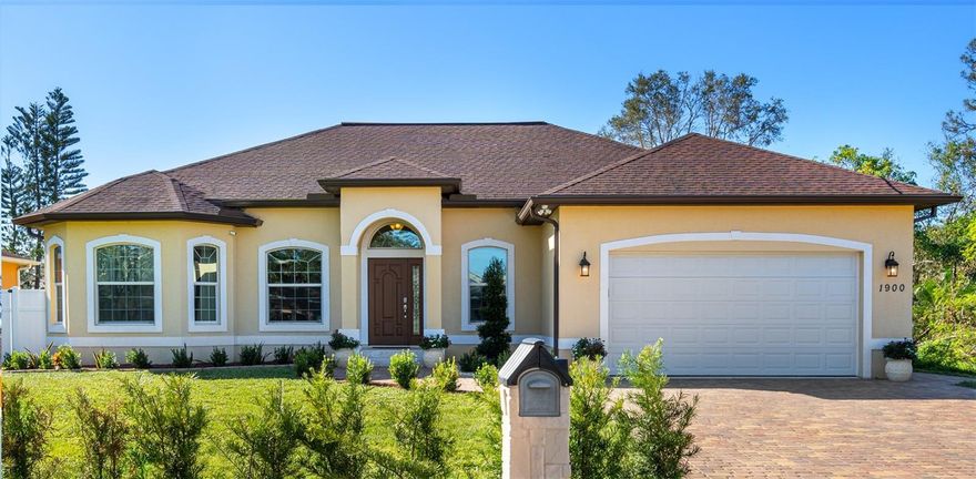 NO HOA , NO FLOOD ZONE, 10 to 12 ft high ceiling, Built in 2015, this well-maintained home offers 3 Bedrooms plus a DEN/Office, 2.5 Bathrooms, and a 2-Car Garage. Airy living room, dining room, kitchen combination and open floor plan, with high ceilings throughout.  Prime Location – NO HOA - Say goodbye to association fees and restrictive rules! No flood zone – saves thousands of dollars each year on home insurance. The OVERSIZED LOT (1.5 times the size of a standard lot) provides ample space for a pool with a spa, a garden, or even a guest house. Bring your boat – a PUBLIC RAMP is located less than half a mile away.

Built with durable CONCRETE BLOCK and masonry stucco, this home is designed for long-lasting, hurricane-resistant performance. Features include Energy-Efficient, IMPACT-Resistant Tinted Windows and Sliding Doors. Numerous upgrades on this custom-built home include an extended paved driveway, high-quality windows and doors, 8-foot high interior doors, and elevated tray ceilings ranging from 10 to 12 feet. Flooring includes a mix of marble, premium porcelain, and eco-friendly bamboo in the bedrooms. The kitchen boasts premium wood cabinets topped with Level 5 Brazilian granite. The home also includes a premium light fixture and appliance package. The master bathroom features a Jacuzzi hot tub and a shower combo with elegant granite/marble tile.

Perfect for Personal Living or Investment – with No HOA, this property is ideal for rental opportunities and provides incredible flexibility in how you use the land. 

Conveniently located near shopping, Publix, Target, Costco, different banks and post stores just within 1 mile. Pine View School is less than 3 miles, and a public boat ramp is within half a mile.
