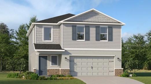 One or more photo(s) has been virtually staged. Under Construction. This expansive two-story Columbus has a well-designed layout, featuring a first floor dedicated to shared living and entertaining. The open concept design seamlessly connects the kitchen, dining room and family room, with a patio extending the interior space outdoors. Upstairs, a spacious loft separates the three secondary bedrooms from the serene owner's suite. Completing the home is a convenient two-car garage. Crosswinds is an amenity-rich masterplan community of new single-family homes, located in Haines City. Amenities include: a resort style pool, clubhouse, dog park, walking trails, basketball court and soccer field.