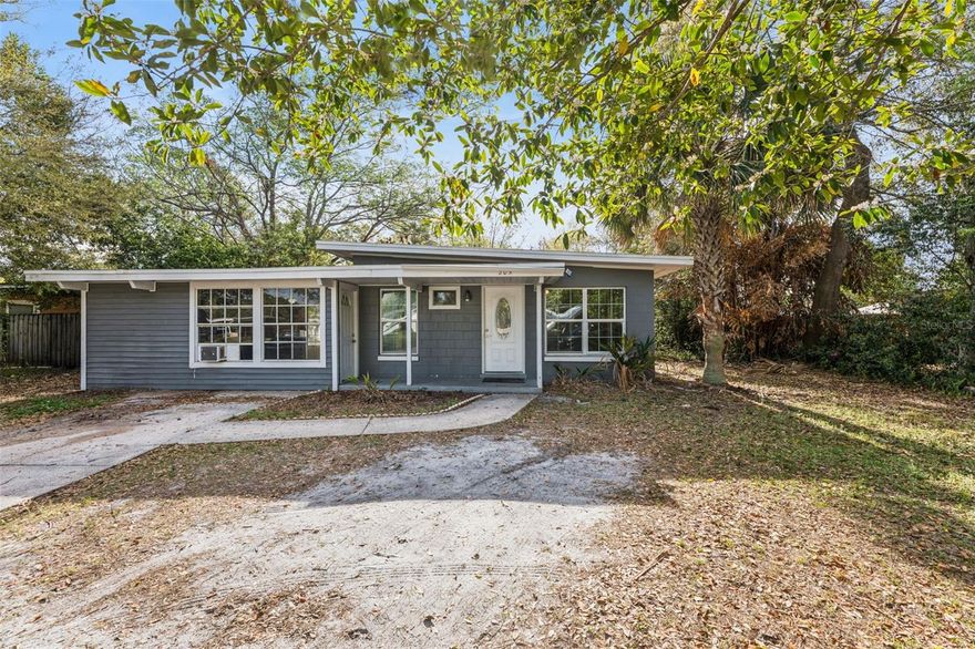 Great opportunity for the perfect starter family home or investment opportunity!
This concrete block home includes 3 bed, 1 bath with a bonus room that has been renovated to include a space perfect for a bathroom build out and has its own entrance with potential for an in-law/suite rental or family room.  This NO HOA neighborhood includes two fishing ponds, basketball and tennis courts and a playground with this house sitting on a non- main road with light traffic, kids playing, and a large, fenced in backyard, perfect for pets and parties.  Sellers are motivated, schedule a tour of your new home today!