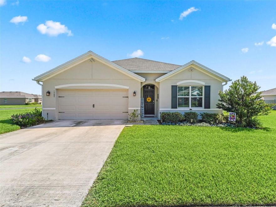 Welcome to your 4/2 home with a 2-car garage on this well-maintained property.  The one-story layout provides great living space with an open floor plan.  There is a breakfast bar in the kitchen, as well as, a dining room that serves for sit-down meals.  The sliding doors off the dining area are to the enclosed lanai where you can enjoy reading, working, or sipping your favorite beverage while relaxing in the privacy of your fenced-in backyard.  The backyard is large enough to build a pool as well.  The primary bedroom is located at the back of the home and has an ensuite bathroom. There are three additional bedrooms with a second bathroom.  The bedrooms have carpet and the living areas have vinyl flooring.  The laundry room is indoors with shelving for storage.  Make an appointment to see this home today!