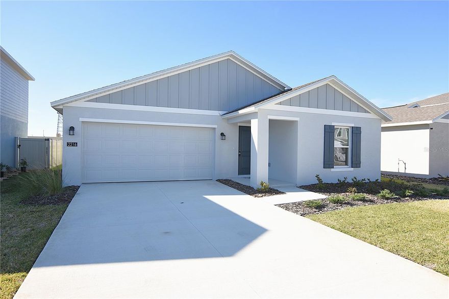 One or more photo(s) has been virtually staged. Be the first to live in this brand-new 3-bedroom, 2-bath home featuring a bright, open-concept floor plan designed for modern living. The spacious kitchen offers a large center island, solid-surface countertops, stainless steel appliances, and a convenient closet pantry. A dedicated laundry room includes a washer and dryer for added convenience.
Tile flooring runs throughout the main living areas, while the bedrooms feature comfortable carpeting. The home also includes a two-car garage with an automatic opener and a generously sized backyard—perfect for relaxing or entertaining.
Located in a great neighborhood, this energy-efficient home helps you save on utility costs while enjoying the benefits of new construction. Don’t miss the opportunity to be the first to call this beautiful home yours!