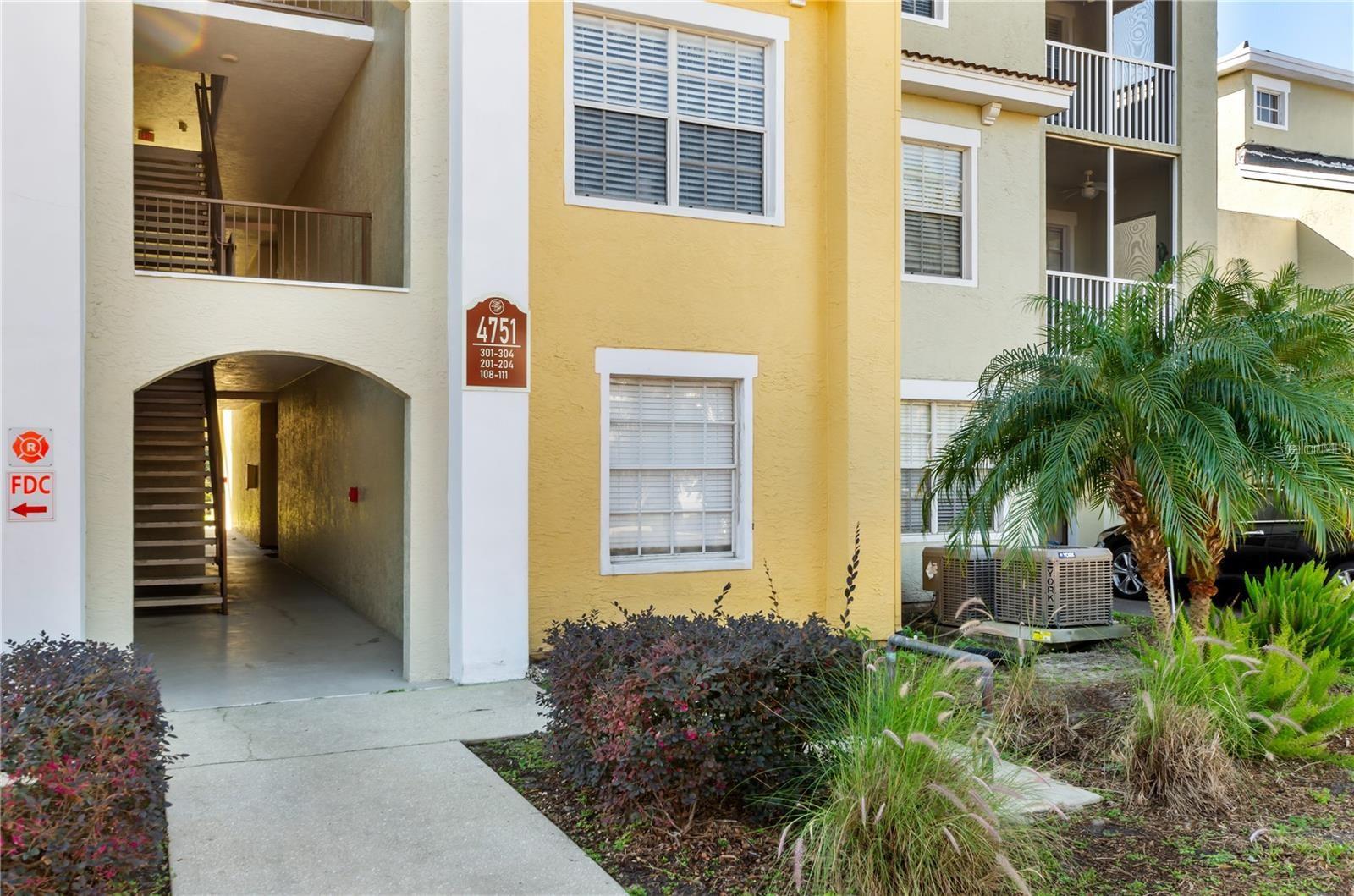 RARE to FIND this UNFURNISHED 2-bed, 2-bath SINGLE LEVEL, condo WITH an optional OVERSIZED GARAGE in Luxurious Resort Style living in Las Palmas. Living room has access to the lanai which has sliding impact doors and a view overlooking a pond with relaxing sound of a fountain and wildlife to watch while having your morning coffee! Or enjoy a mid-day grilled cheese sandwich on an electric grill. Primary bedroom has walk in closet, and an ensuite bath with soaking tub. Second bedroom is LIGHT and BRIGHT with the same view as lanai through the large impact windows also! Kitchen has granite counter and is adjoined to a dining area. Las Palmas has welcoming amenities of two heated pools, a fitness center, tennis courts, and a clubhouse with billiards and an outdoor kitchen with electric grills. Then we have LOCATION! LOCATION! LOCATION!!! Just a short distance is Benderson Park, the 600-acre with a picturesque lake, and world-class rowing competitions. ALSO, the famous UTC MALL is so close for lots of shopping and dining! Now the BONUS! For an additional fee, This condo has an option to add a private OVERSIDED garage( for an additional fee) just a short walk across the parking lot, for your vehicle, bikes, golf clubs, and beach gear! Don't miss this RARE find at Las Palmas!!!