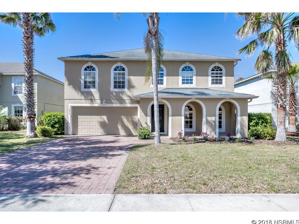 A True 4 Bedroom/3 1/2 baths with extra 14 x 13 room upstairs to be used as an office or living area! The BIGGER Winchester Model for your large family! Tiled in traffic areas including kitchen. Family style large kitchen with Corian counters, 6x6 walk-in pantry, center island with extra sink, & connecting 20x18 family room for the large gatherings. Upstairs the 21x18 Master retreat with room for quiet sitting area. Garden tub/separate shower, double vanity and his and her closets. Sit in your screened porch and enjoy quiet backyard with plenty of room to add a pool. Also has paver driveway and hurricane shutters. Located within minutes of Airport, Shopping centers and "Daytona's World's Most Famous Beach! ;Water: City
