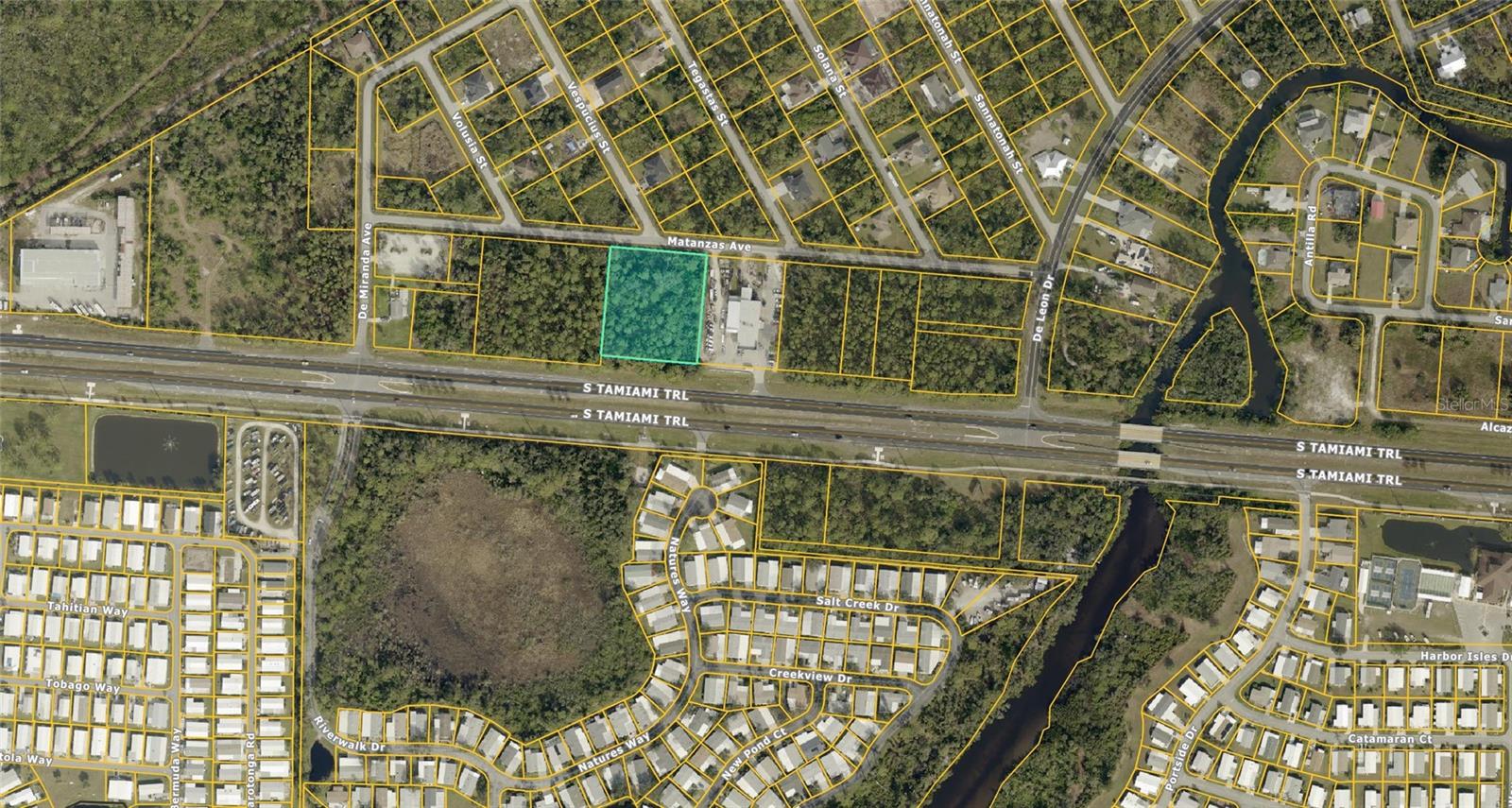 GREAT OPPORTUNITY TO OWN 12 COMMERCIAL Lots equaling 240 ft of road frontage directly on US-41 located between Venice & Warm Mineral Springs! Water & sewer has been run for future hook up. Lots equal 64,899 sq. ft. of buildable COMMERCIAL property! 6 lots directly on US-41! Zoned Commercial (CG) approx. 1.5 acres! Access road behind the parcel is named Matanzas Ave. Ideal location for your new business here or hold for future investment! I-75 access nearby! 15 minutes to Englewood & Venice Beaches. Survey available for new buyer!