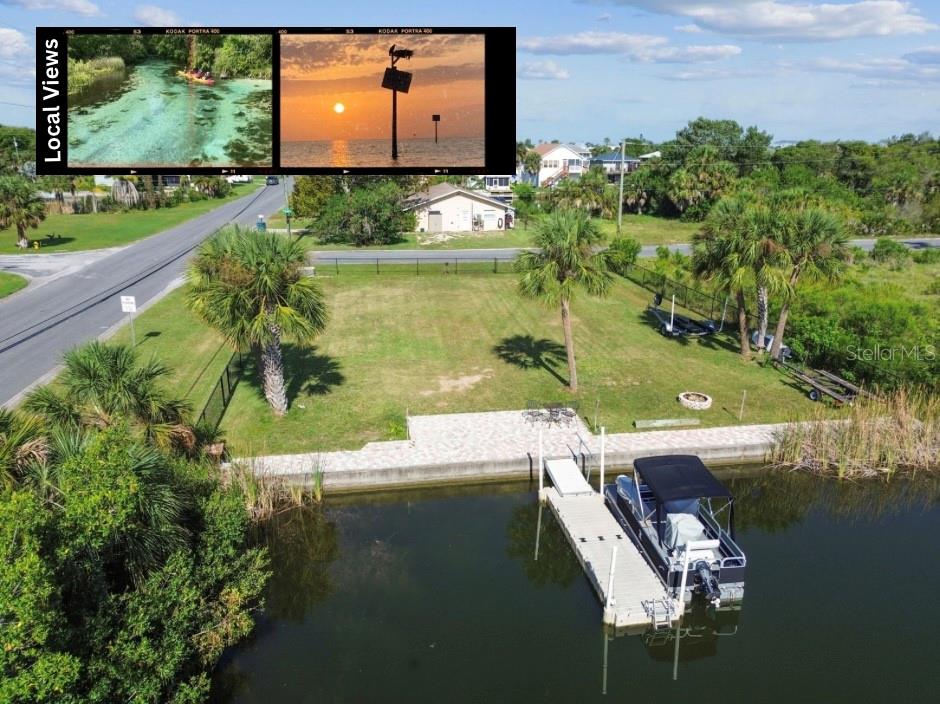 Nestled along Florida's Nature Coast, Hernando Beach is a waterfront community that blends laid-back coastal living with convenient access to local services. Located in Hernando County, this boating and fishing paradise is tucked away offering access to open Gulf waters, mangroves, and the pristine Weeki Wachee Preserve. You will be able to wake up to the sunrising over the lakes from the Preserve and catch west coast sunsets. The town has recently been approved to drive your golf cart around and visit the popular local restaurants and entertainment available.
This rare double lot offers exceptional value and space compared to the single-lot parcels common in the area, giving you plenty of room to design and build your custom stilt home. NO HOA or CDD FEES OR DEED RESTRICTIONS! Freedom with options to rent long or short term when you build a house. The property is already improved with costly features that many vacant lots do not include. A solid seawall is in place about 80', along with a permanent dock that can accommodate two boats. Pavers were installed three years ago, and the fenced yard includes a wide gate for easy access with trailers or heavy equipment during construction. The lot is approximately 82' x 100'. The property has public water service already brought to the lot corner, complete with an outdoor spigot, an expense that has already been taken care of for you. Soil testing has also been completed, and those reports are available upon request to review. These improvements save you considerable time and money in the building process. The rear of the property faces east toward the beautiful Weeki Wachee Preserve, providing peaceful natural views and stunning sunrises. The front of your future home would face west toward the neighborhood and the Gulf. The canal location offers vessel access to the Gulf; simply navigate to the boat lift, pass through the canal and under an overpass, and you will be on route to open waters. On your way in or out, you can stop at the nearby marina, which offers a bait and tackle shop, ice, boating supplies, and an open-air waterfront restaurant where you can relax with food and drinks.
This property is looking for an owner to build their coastal dream home. You will enjoy your future elevated dream home to overlook the untouched beauty of the Weeki Wachee Preserve, which features lakes and hiking / walking trails. Morning light over the preserve and walk down 6 blocks to the end of Hermosa for unobstructed Hernando Beach sunsets. Hernando Beach is popular among boaters, anglers, kayakers, and wildlife enthusiasts with snook, redfish, plenty of fishing in gulf or mangroves, sights of manatees, dolphins, blue claw crabs, bald eagles, and osprey is part of the marine scenery here. Visit the nearest public beach at Pine Island or Rogers Park for sand, playground.
Looking for paradise however not far from modern conveniences of shopping of the big box stores, Home Goods, TJMaxx, Publix, Walmart are all less than 10 min drive and Tampa International Airport less than an hour, travel easy for residents and visitor. Head north to Crystal River or South to Clearwater and let's not forget Walt Disney is about 1.5 hour drive. For those who value serenity, water recreation, and being surrounded by water, sunsets, nature and close to all is how this town was planned. Don't wait to make this yours.