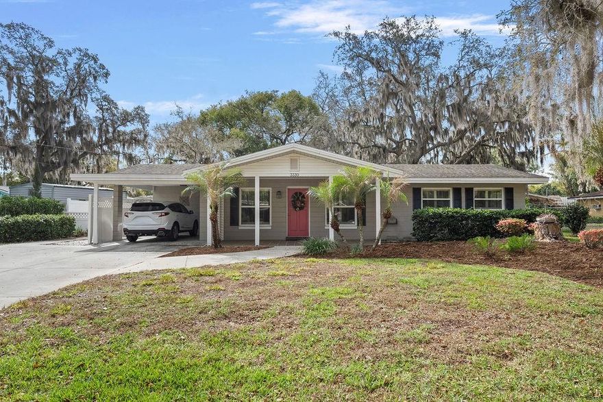 Welcome to Mt Dora and this cute, well-maintained home in the highly desirable Belle Ayre community, offering charm, comfort, and a wonderful Central Florida lifestyle. Situated on a large lot with mature landscaping and beautiful oak trees, shaded. This property captures classic Old Florida charm while highlighting tasteful updates throughout.
Inside, the completely updated interior features a bright open floor plan filled with abundant natural light from large windows. The roomy kitchen offers plenty of space for cooking and storage, including a large pantry, and opens seamlessly to the dining area perfect for everyday living or entertaining. The home features a split floorplan layout with 3 spacious bedrooms and 2 full bathrooms, along with wonderful paint colors and plantation shutters that add warmth and character.
Additional highlights include a spacious utility room with sink, flexible living space, and plenty of storage. Step outside to enjoy the tropical setting in your fenced backyard. Home features a covered porch to enjoy entertaining and cookouts. Includes a cute garden shed ideal for extra storage and gardening tools.
Residents of Belle Ayre enjoy access to a community dock on Lake Dora on the renowned Harris Chain of Lakes, perfect for taking in breathtaking sunsets enjoying the water views. Conveniently located just minutes from Mount Dora and Tavares, you’ll be close to charming historic streets, boutique shopping, local dining, festivals and scenic lakeside lifestyle.
 .
This property combines location, charm, and modern updates—a wonderful place to call home.